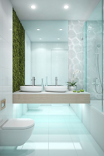 Дизайн интерьера ванной комнаты в эко-стиле