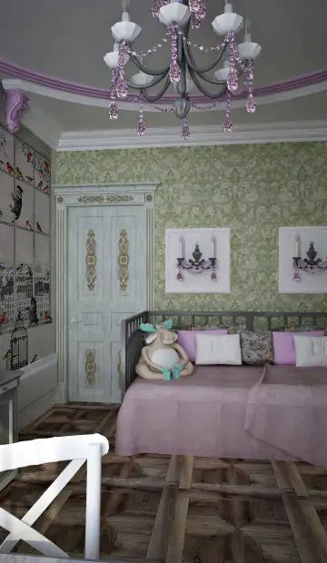 Квартира на Скобелевской улице (проект) в стиле классика. Детская, фото 2