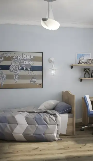 ЖК «Мосфильмовский». Угловой, округлый письменный стол из дуба под старину