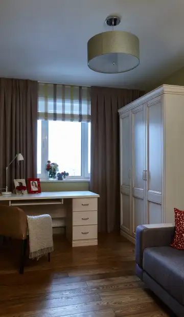ЖК «M-House». Шторы шоколадного цвета