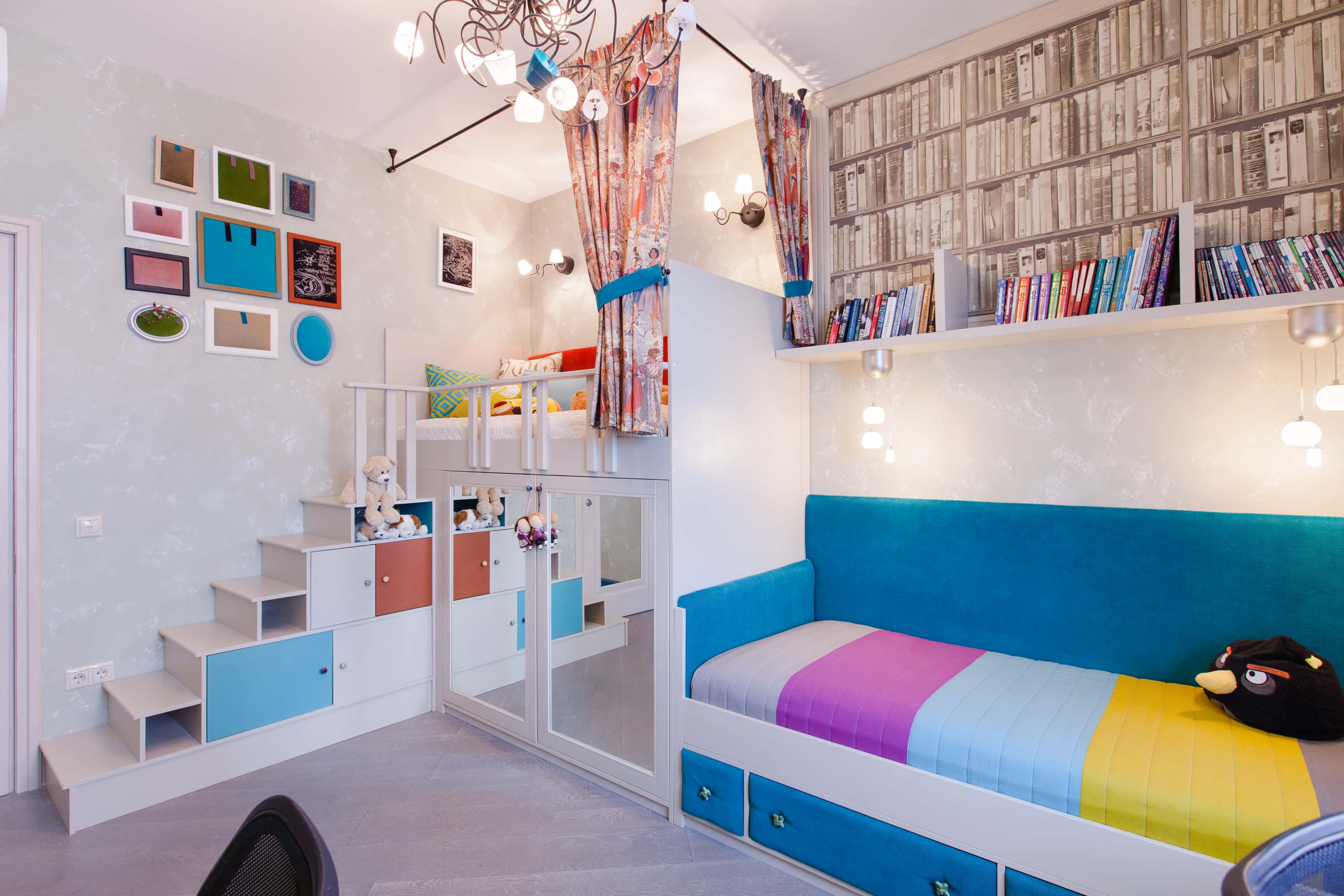 Оформление интерьера детской. Фото № 40029.