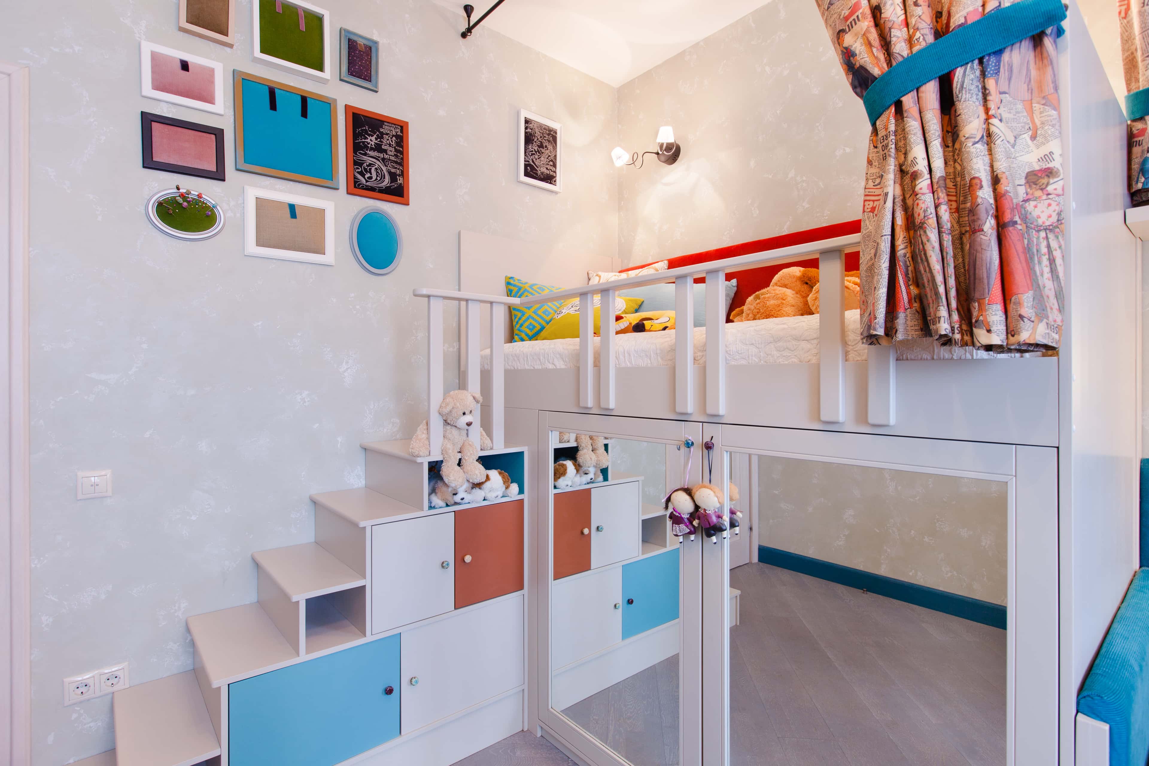 Оформление интерьера детской. Фото № 40028.