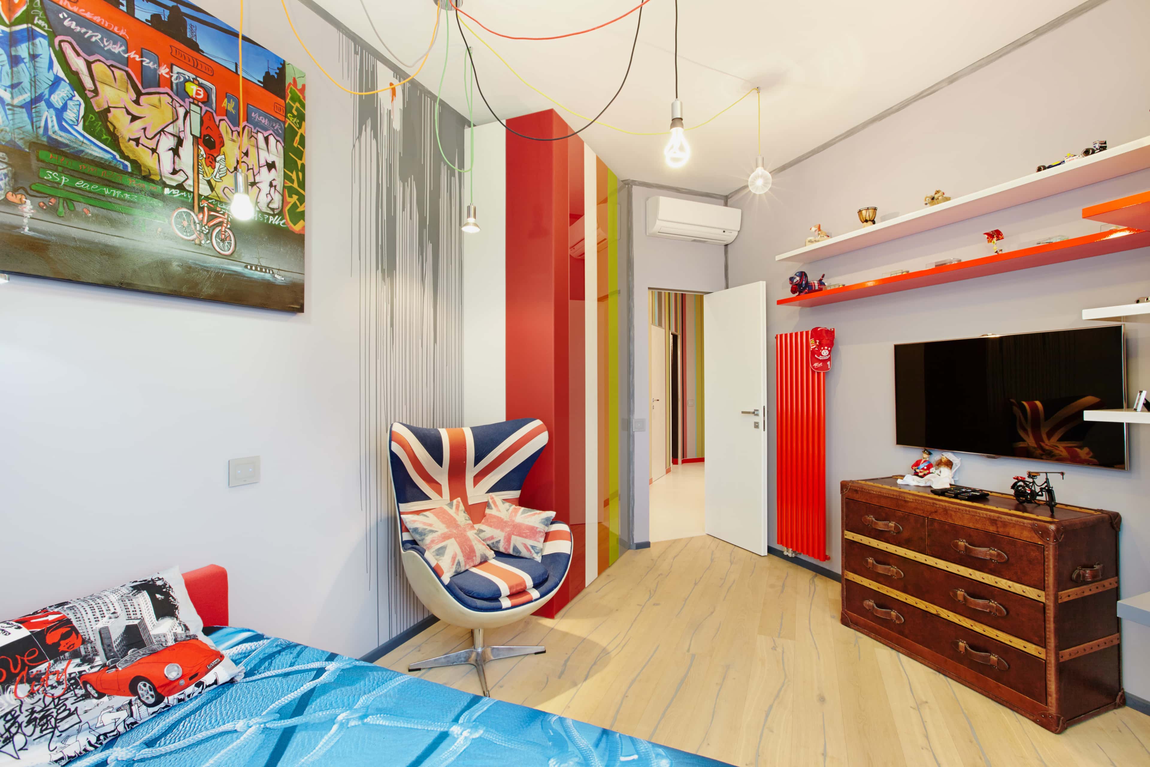 Оформление интерьера детской. Фото № 36812.