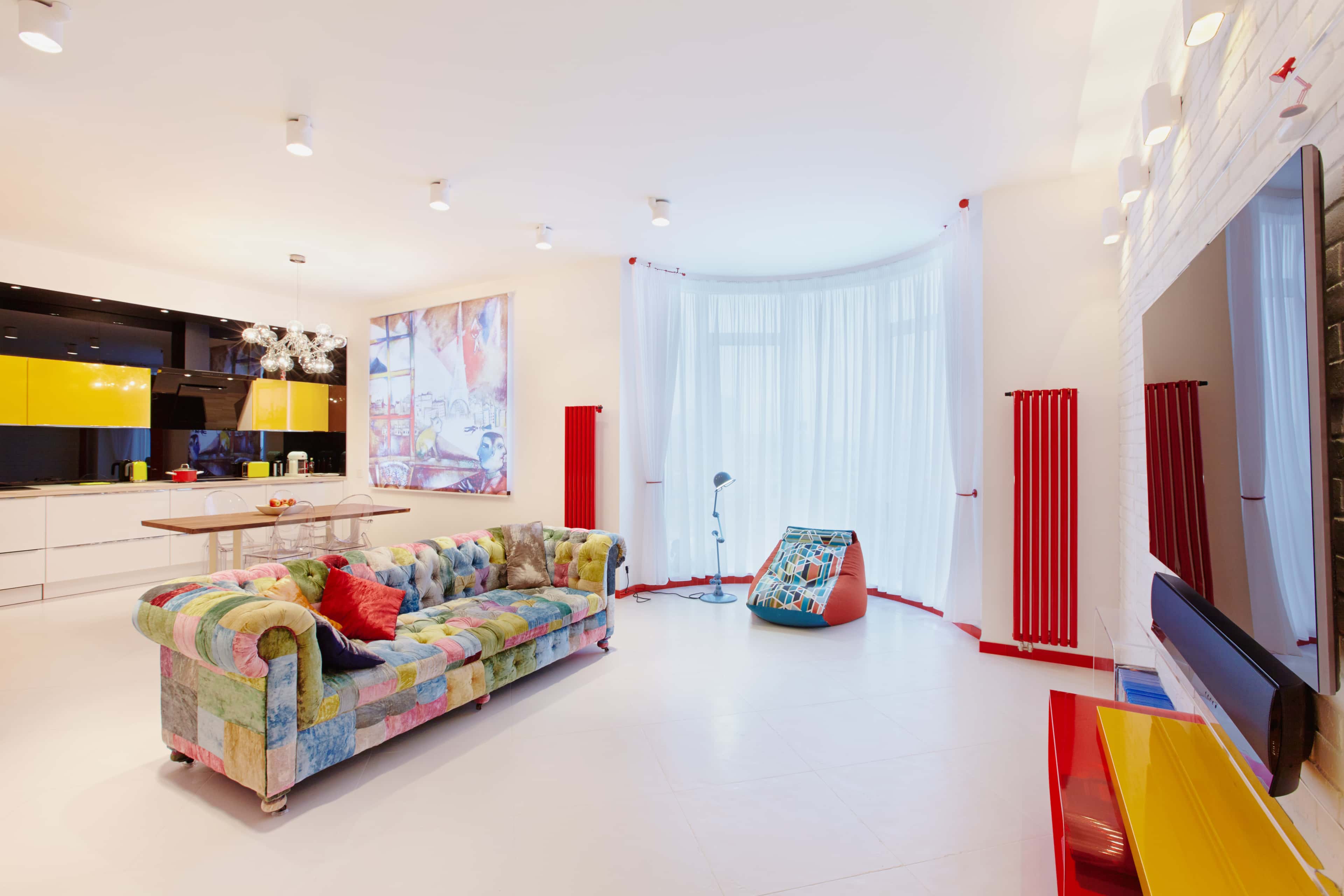 Оформление интерьера гостиной. Фото № 36817.