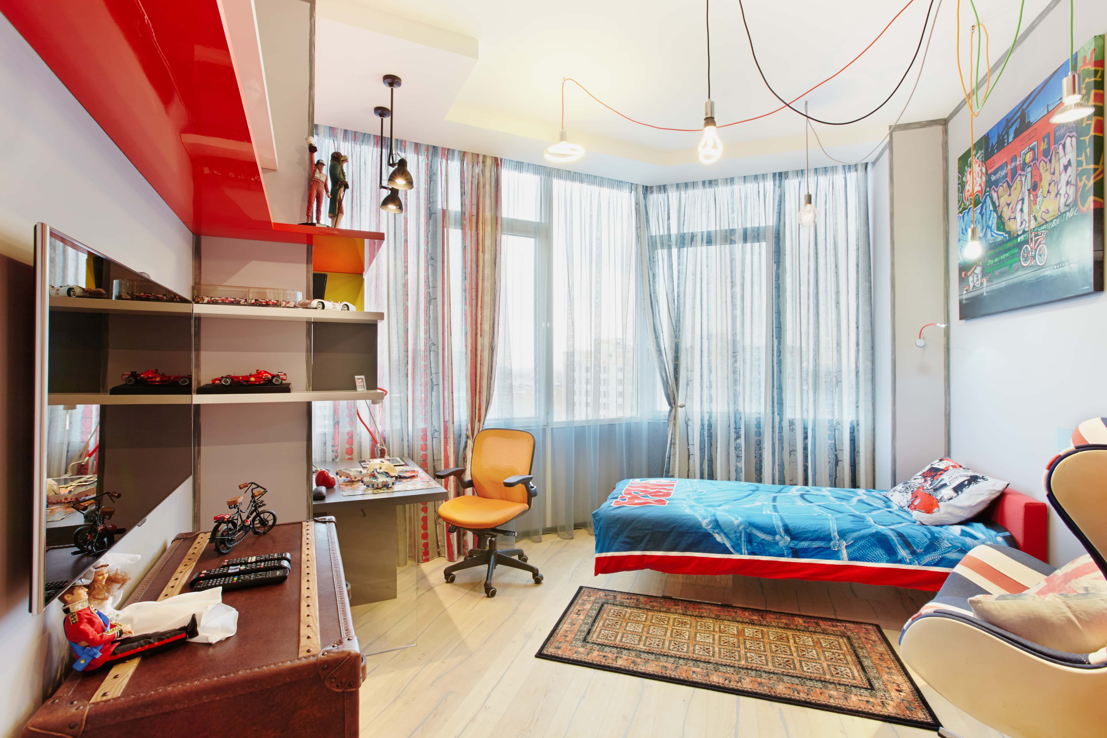 Оформление интерьера детской. Фото № 36809.