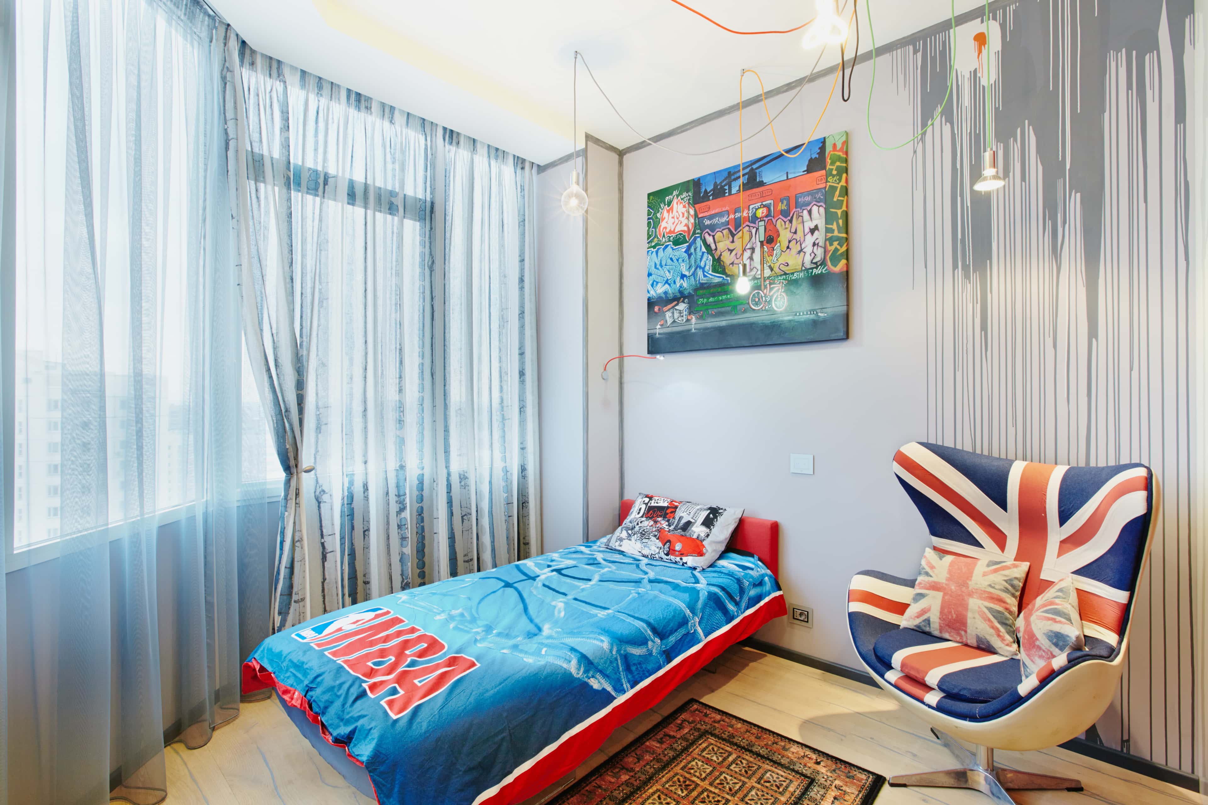 Оформление интерьера детской. Фото № 36810.