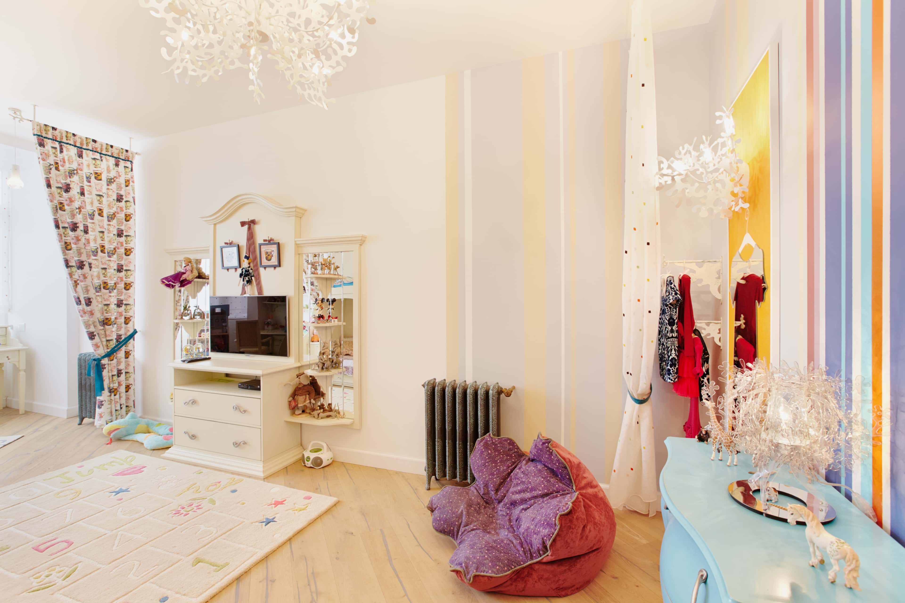 Оформление интерьера детской. Фото № 36791.