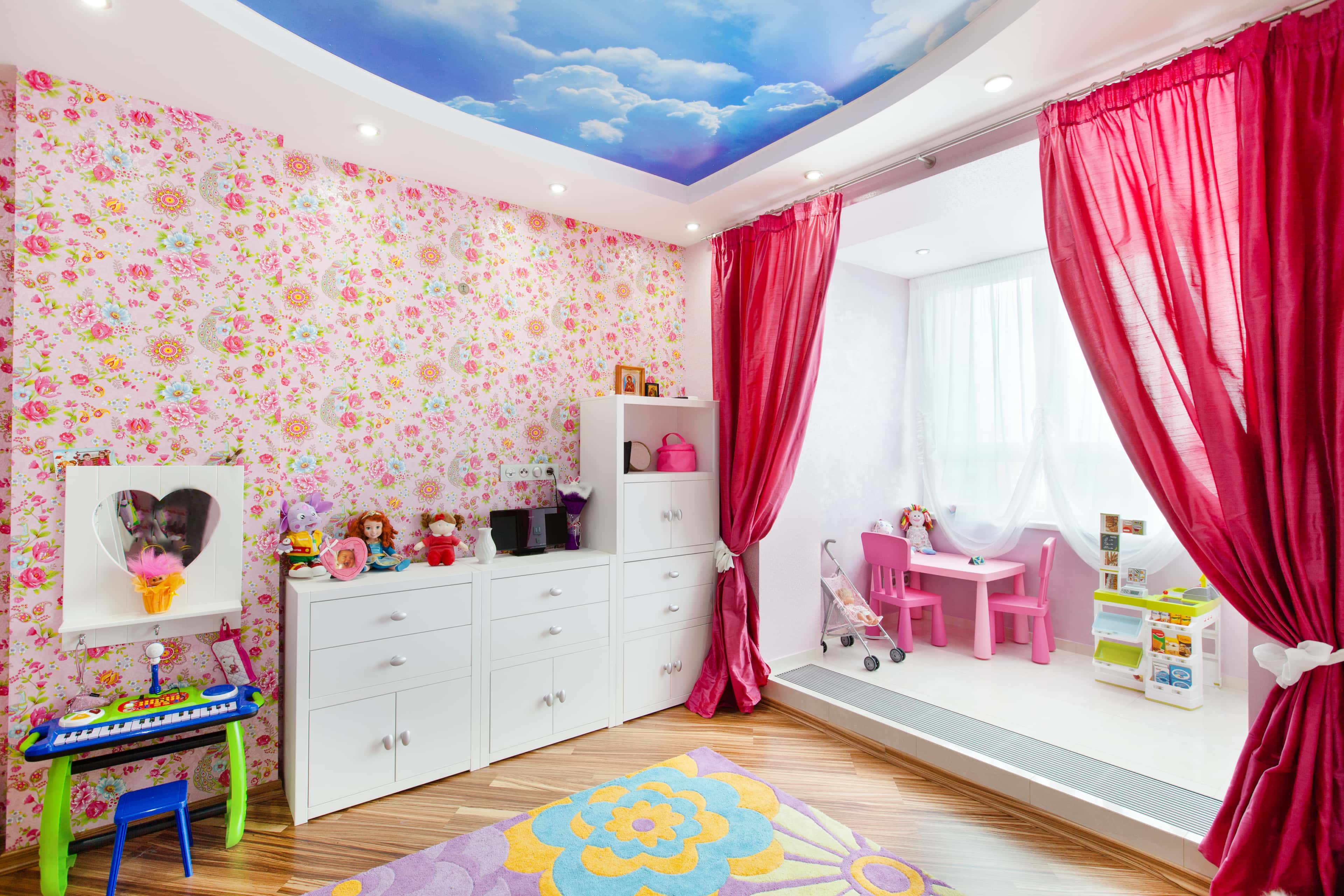 Оформление интерьера детской. Фото № 38391.