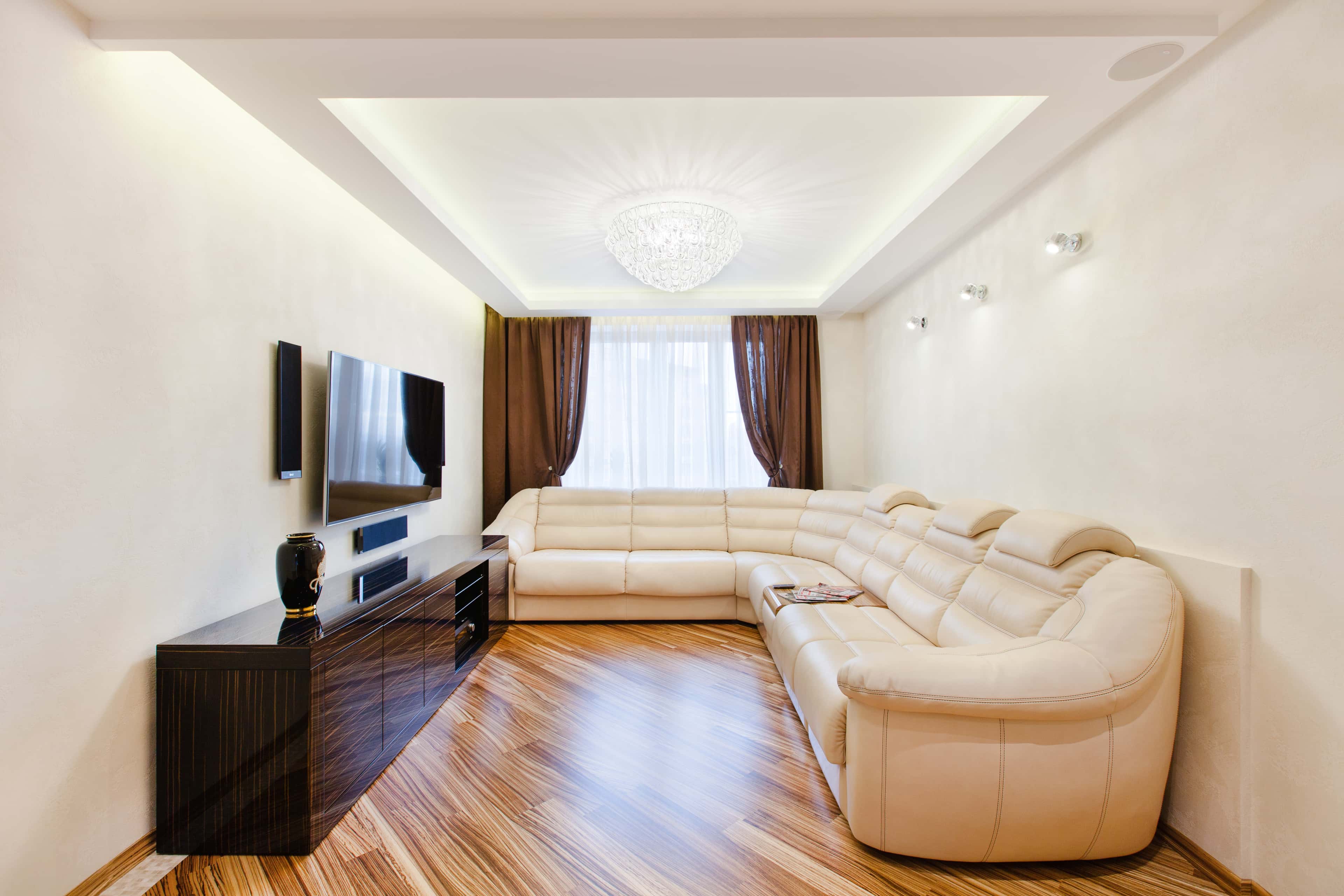 Оформление интерьера гостиной. Фото № 38396.