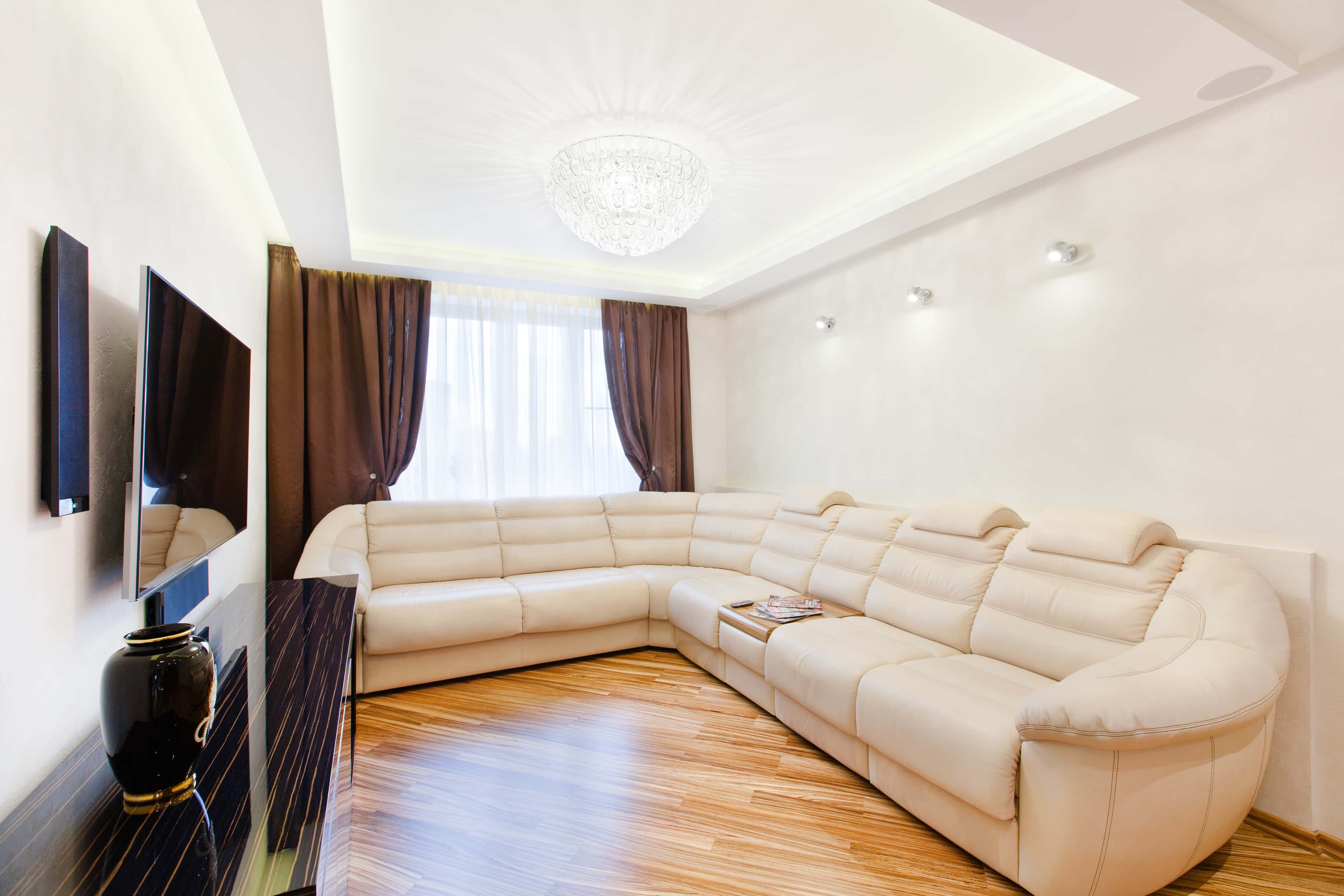 Оформление интерьера гостиной. Фото № 38395.