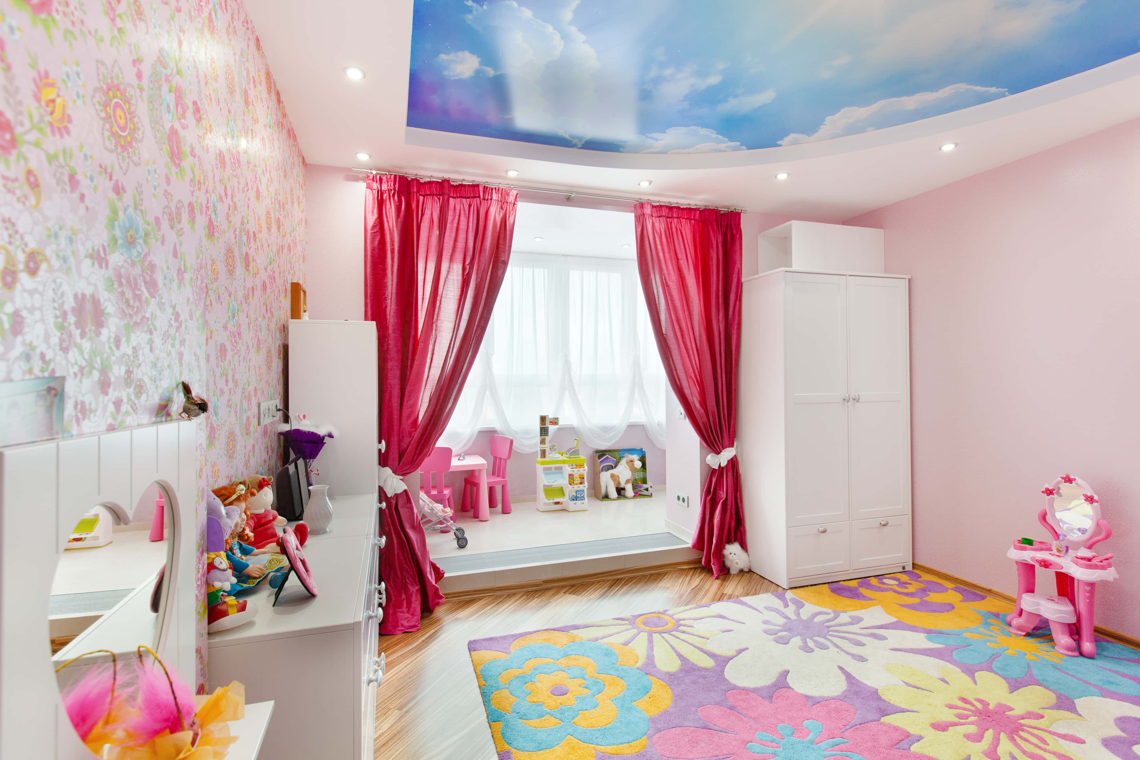 Оформление интерьера детской. Фото № 38390.