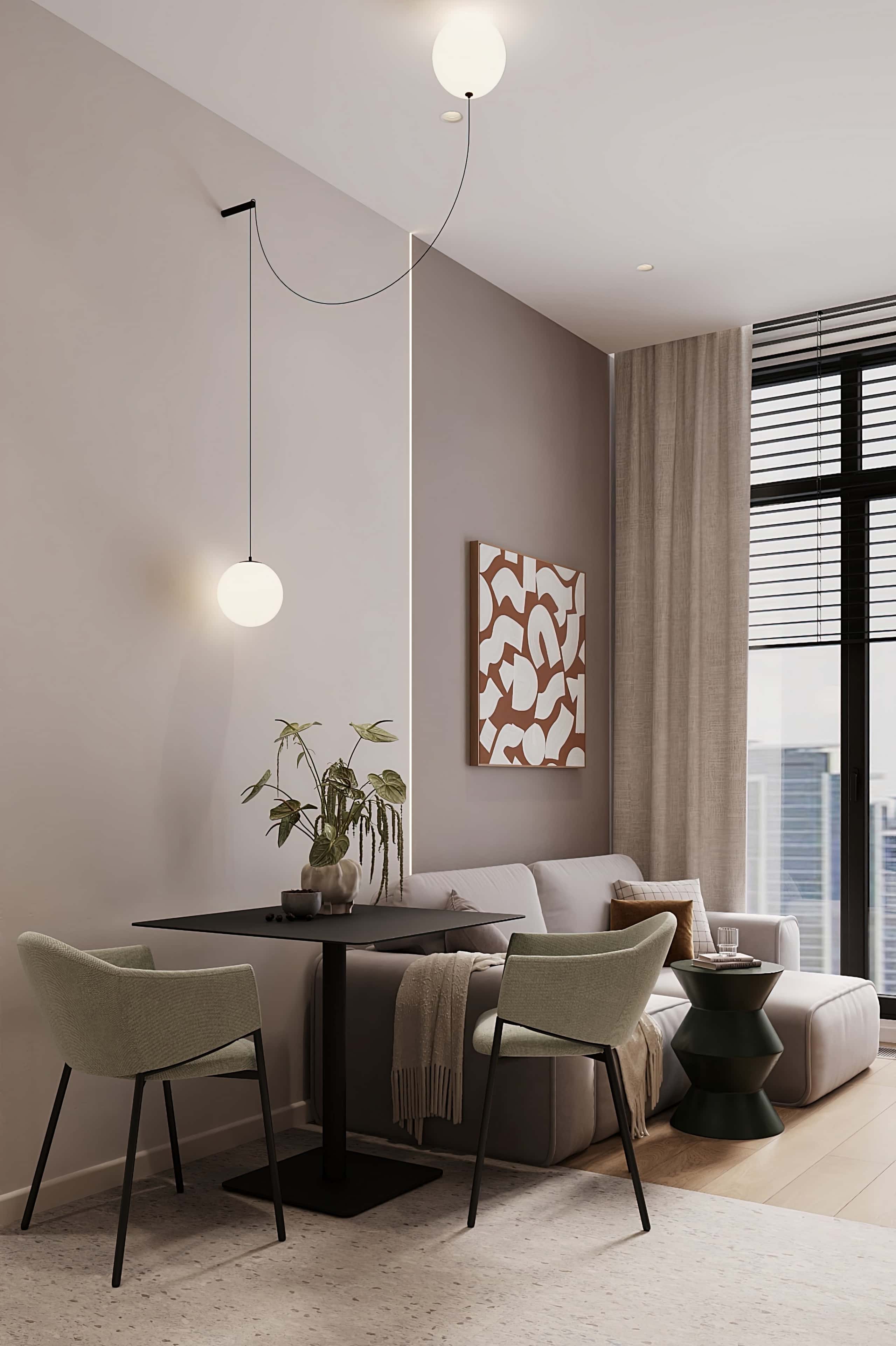 Оформление интерьера кухни-гостиной. Фото № 81292.