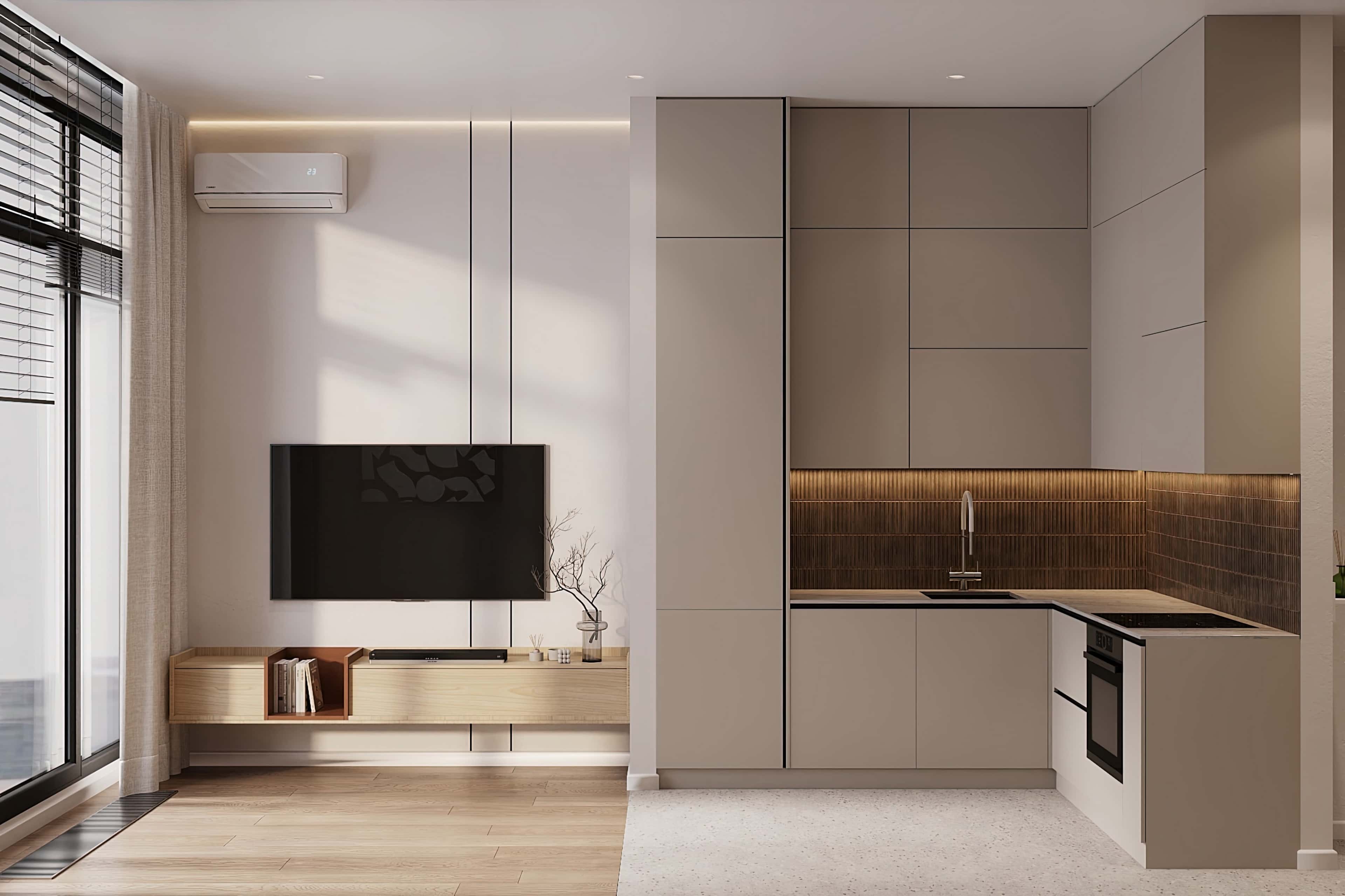 Оформление интерьера кухни-гостиной. Фото № 81289.