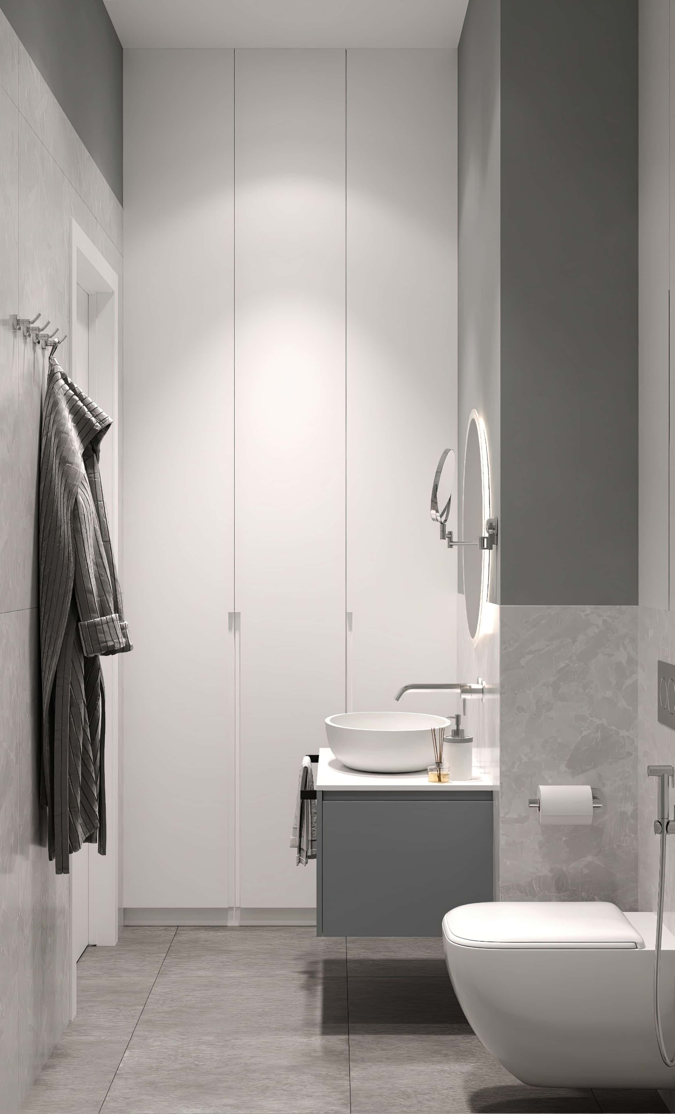 Оформление интерьера санузла. Фото № 81278.