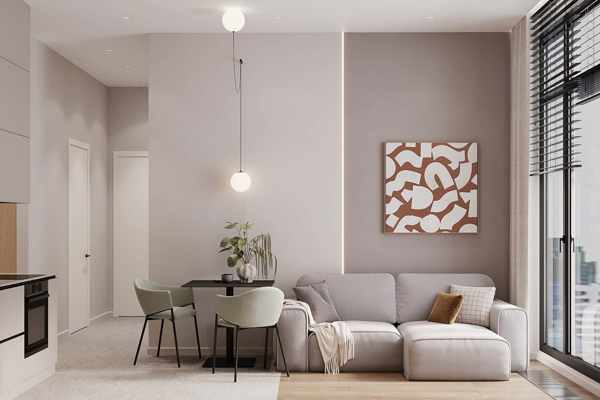 Дизайн и ремонт квартиры в ЖК AFI Park Воронцовский — Стиль как инвестиция, 60 м2