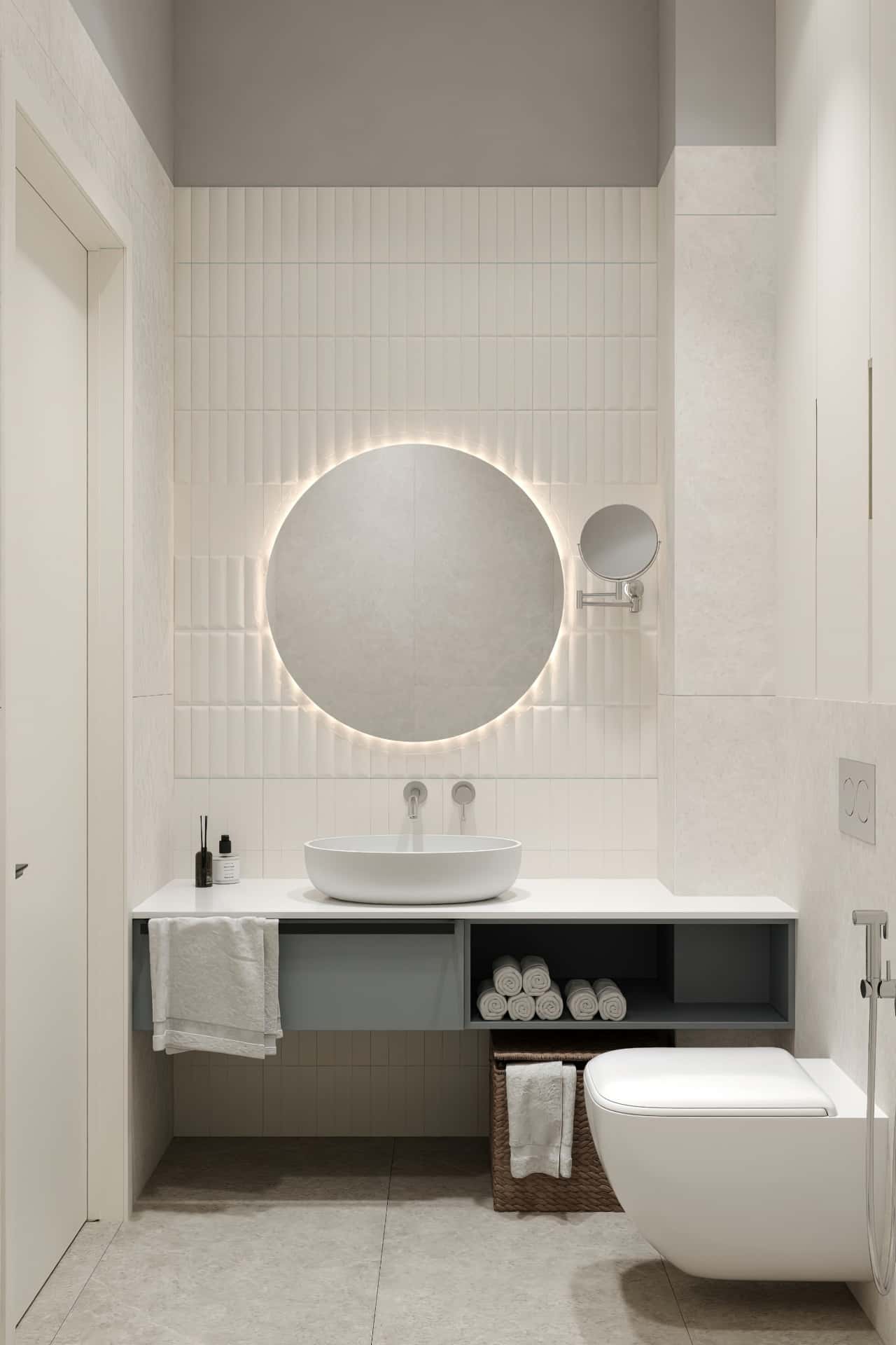 Дизайн и ремонт квартиры в ЖК AFI Park Воронцовский — Стиль как инвестиция, 60 м2. Мастер-санузел