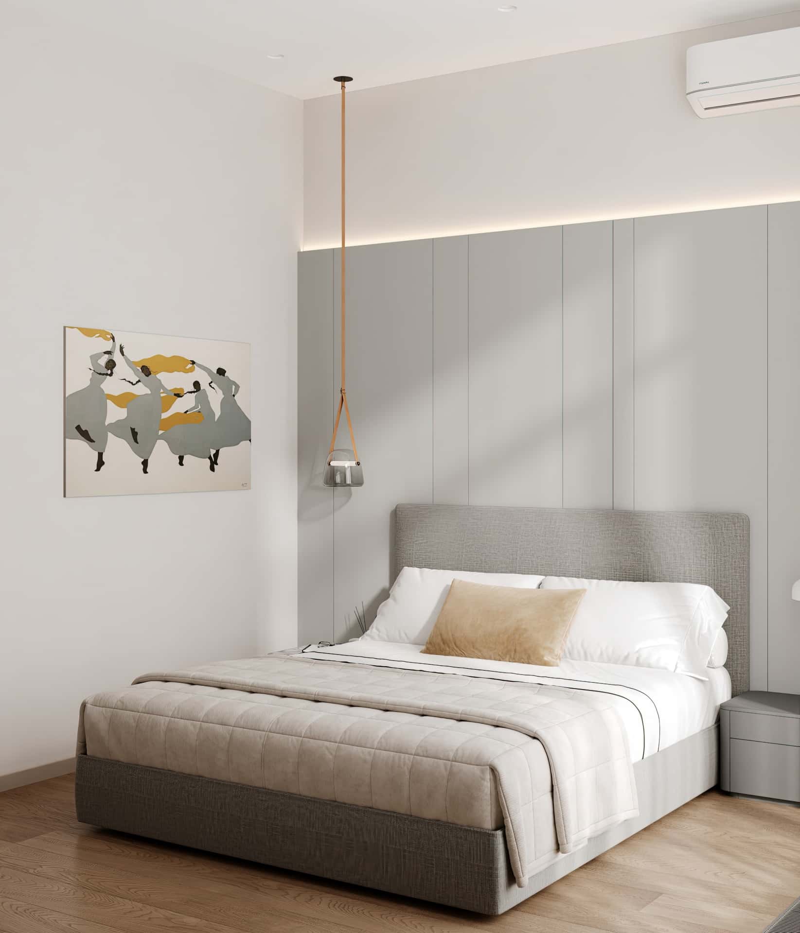 Дизайн и ремонт квартиры в ЖК AFI Park Воронцовский — Стиль как инвестиция, 60 м2. Мастер-спальня с гардеробной, фото 3