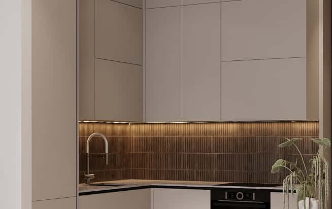 Дизайн и ремонт квартиры в ЖК AFI Park Воронцовский в стиле современный. Кухня-гостиная, фото 2