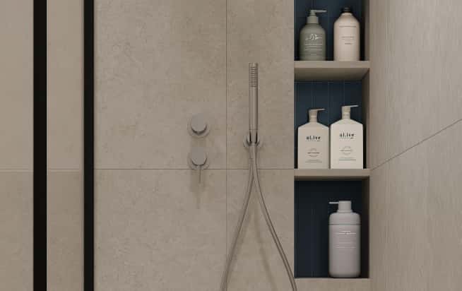 Дизайн и ремонт квартиры в ЖК AFI Park Воронцовский в стиле современный. Мастер-санузел, фото 1