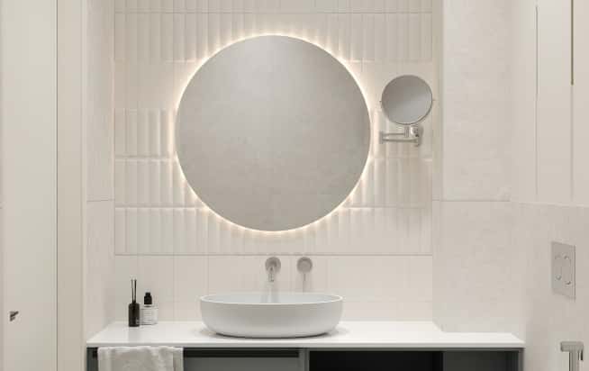 Дизайн и ремонт квартиры в ЖК AFI Park Воронцовский в стиле современный. Мастер-санузел