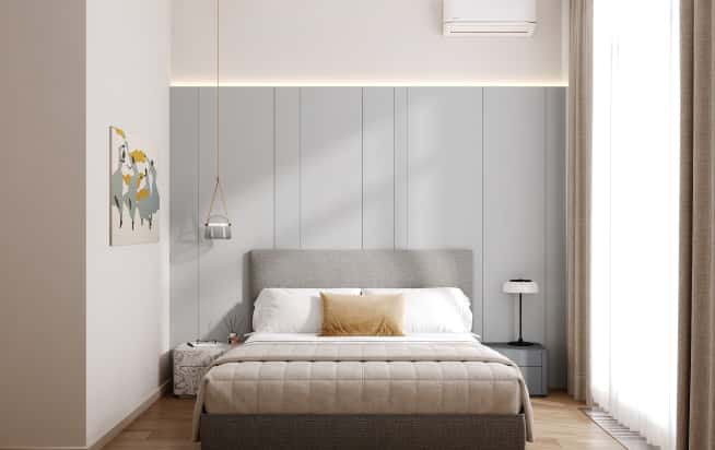 Дизайн и ремонт квартиры в ЖК AFI Park Воронцовский в стиле современный. Мастер-спальня с гардеробной