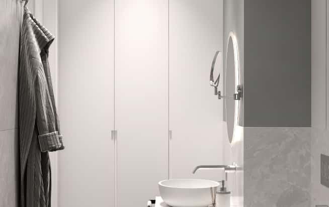 Дизайн и ремонт квартиры в ЖК AFI Park Воронцовский в стиле современный. Санузел, фото 3