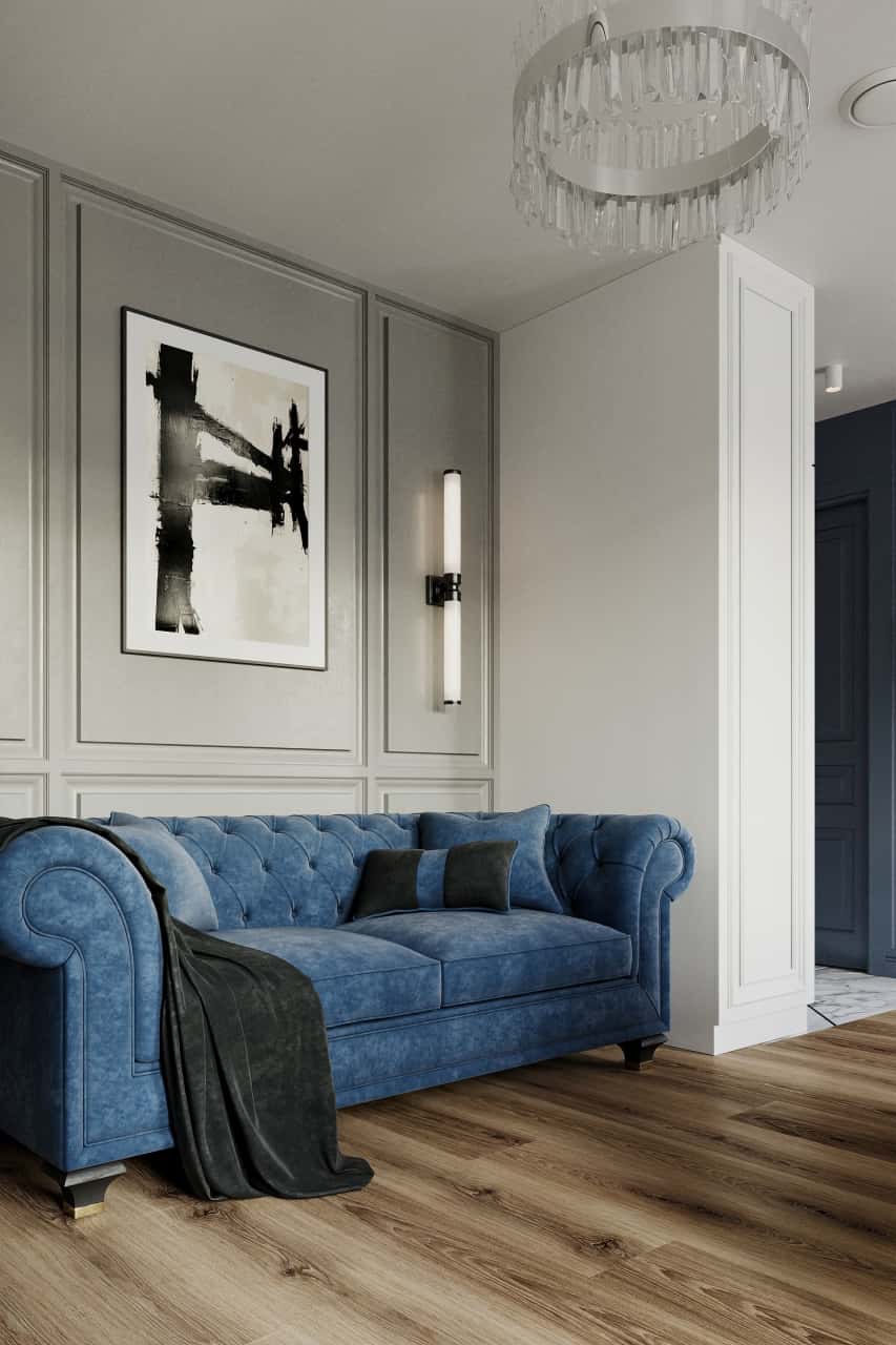 Правило трёх - картина, светильники, текстиль