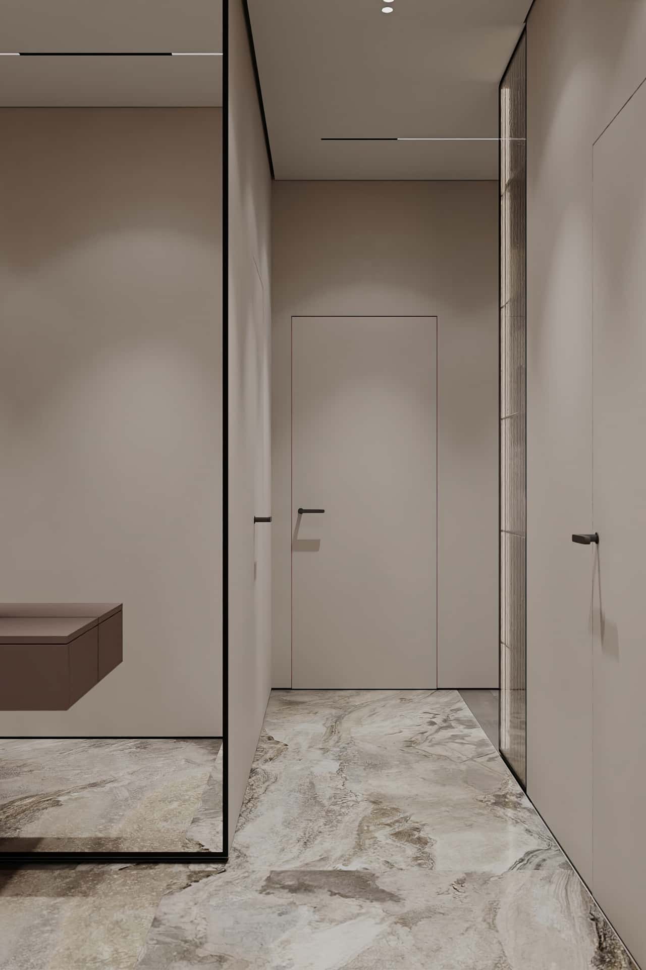 Дизайн и ремонт квартиры в ЖК Большая семерка — Тёплая гармония, 69 м2. Прихожая и коридор, фото 3