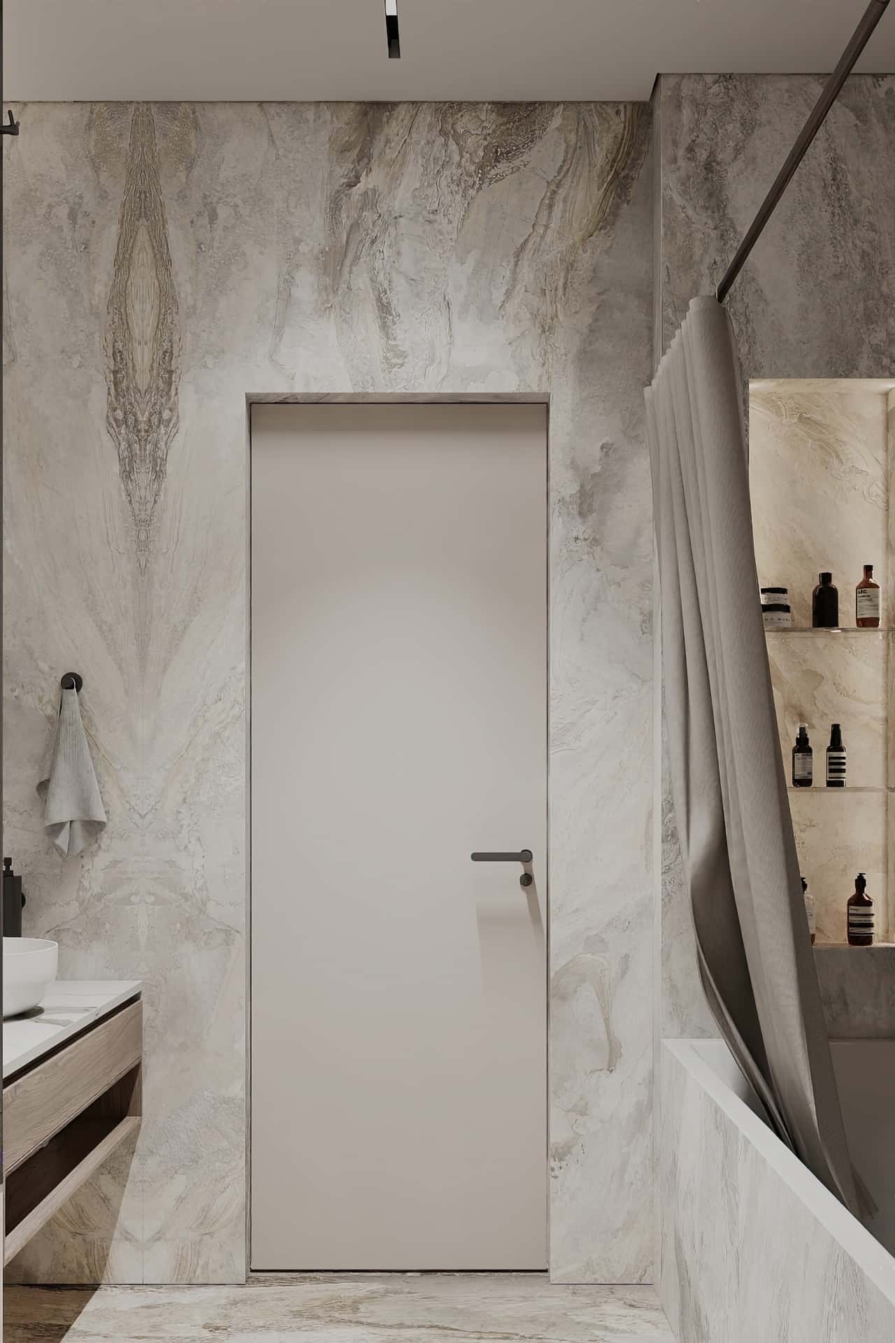 Дизайн и ремонт квартиры в ЖК Большая семерка — Тёплая гармония, 69 м2. Санузел большой, фото 2