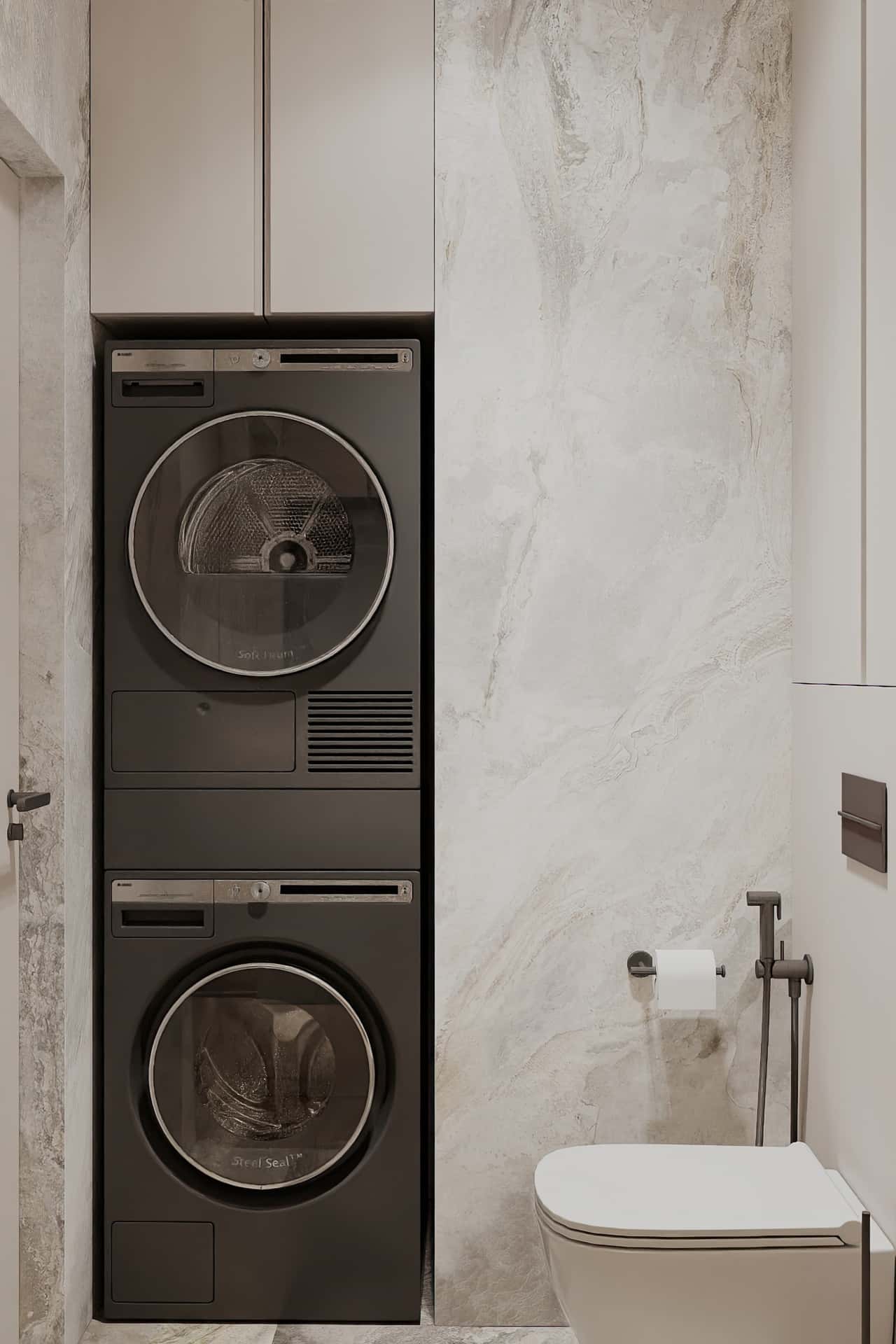 Дизайн и ремонт квартиры в ЖК Большая семерка — Тёплая гармония, 69 м2. Санузел малый, фото 2