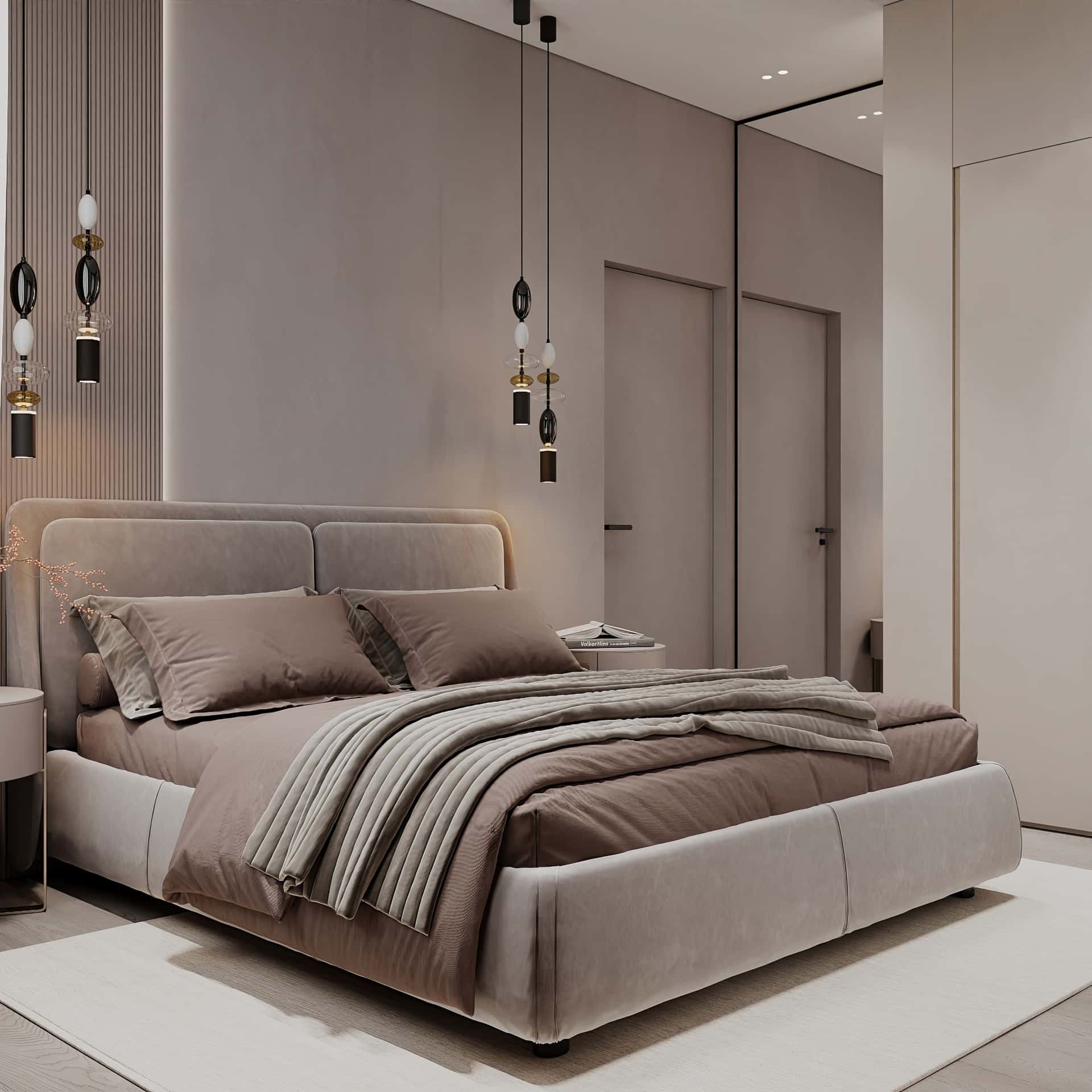 Дизайн и ремонт квартиры в ЖК Большая семерка — Тёплая гармония, 69 м2. Спальня, фото 6