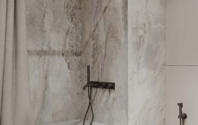 Дизайн и ремонт квартиры в ЖК Большая семерка в стиле современный. Санузел большой, фото 3