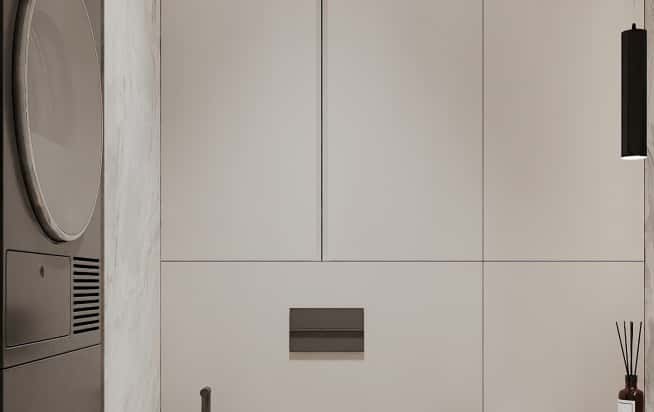 Дизайн и ремонт квартиры в ЖК Большая семерка в стиле современный. Санузел малый, фото 1