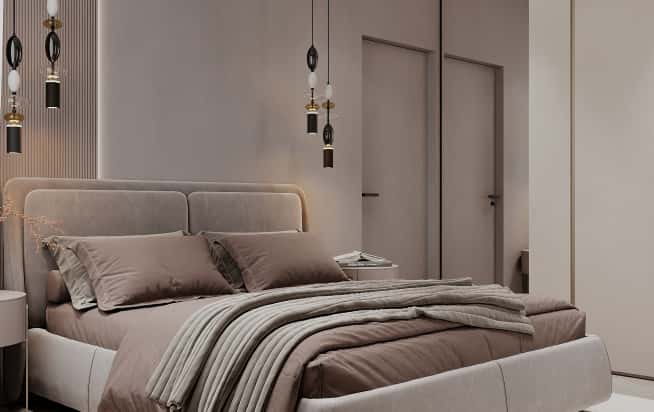 Дизайн и ремонт квартиры в ЖК Большая семерка в стиле современный. Спальня, фото 6