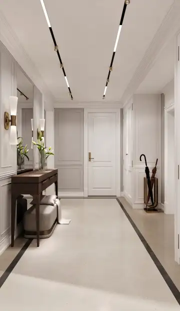 Гармония смыслов. Дизайн и ремонт квартиры 97м2 в ЖК Депутатский дом в современной классике. Прихожая, фото 04