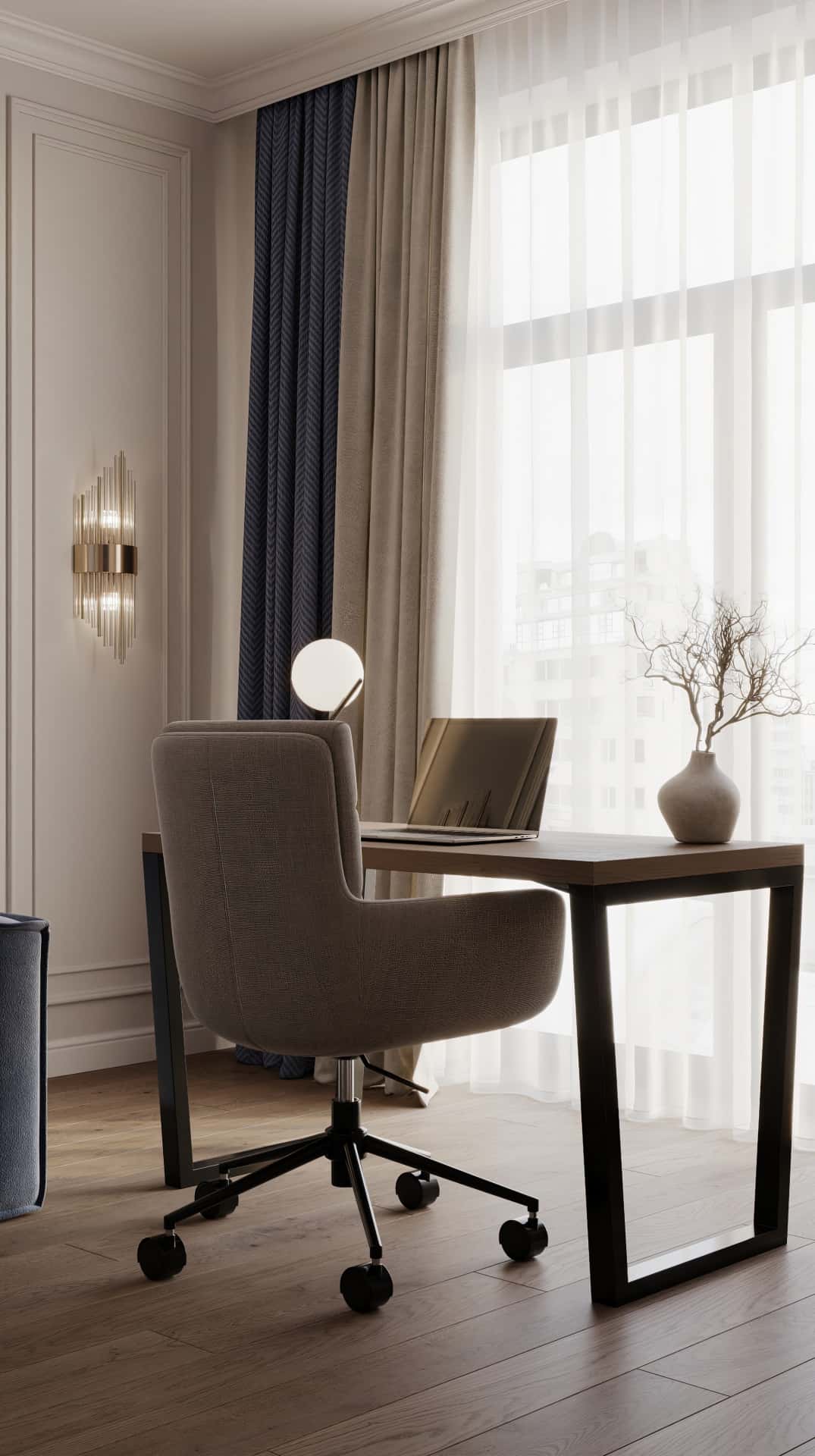 Дизайн и ремонт квартиры в ЖК Дом Достижение — Алгоритм комфорта, 64 м2. Кабинет, фото 8