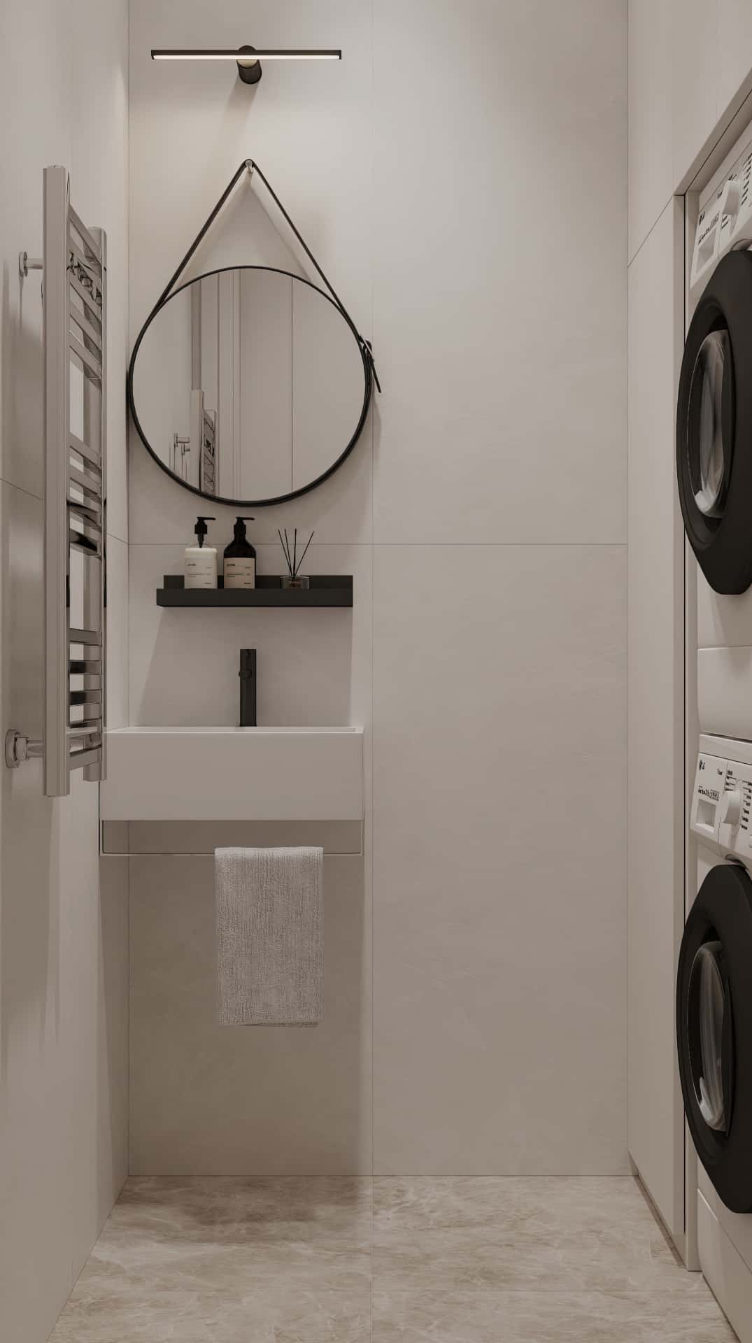 Дизайн и ремонт квартиры в ЖК Дом Достижение — Алгоритм комфорта, 64 м2. Постирочная, фото 4