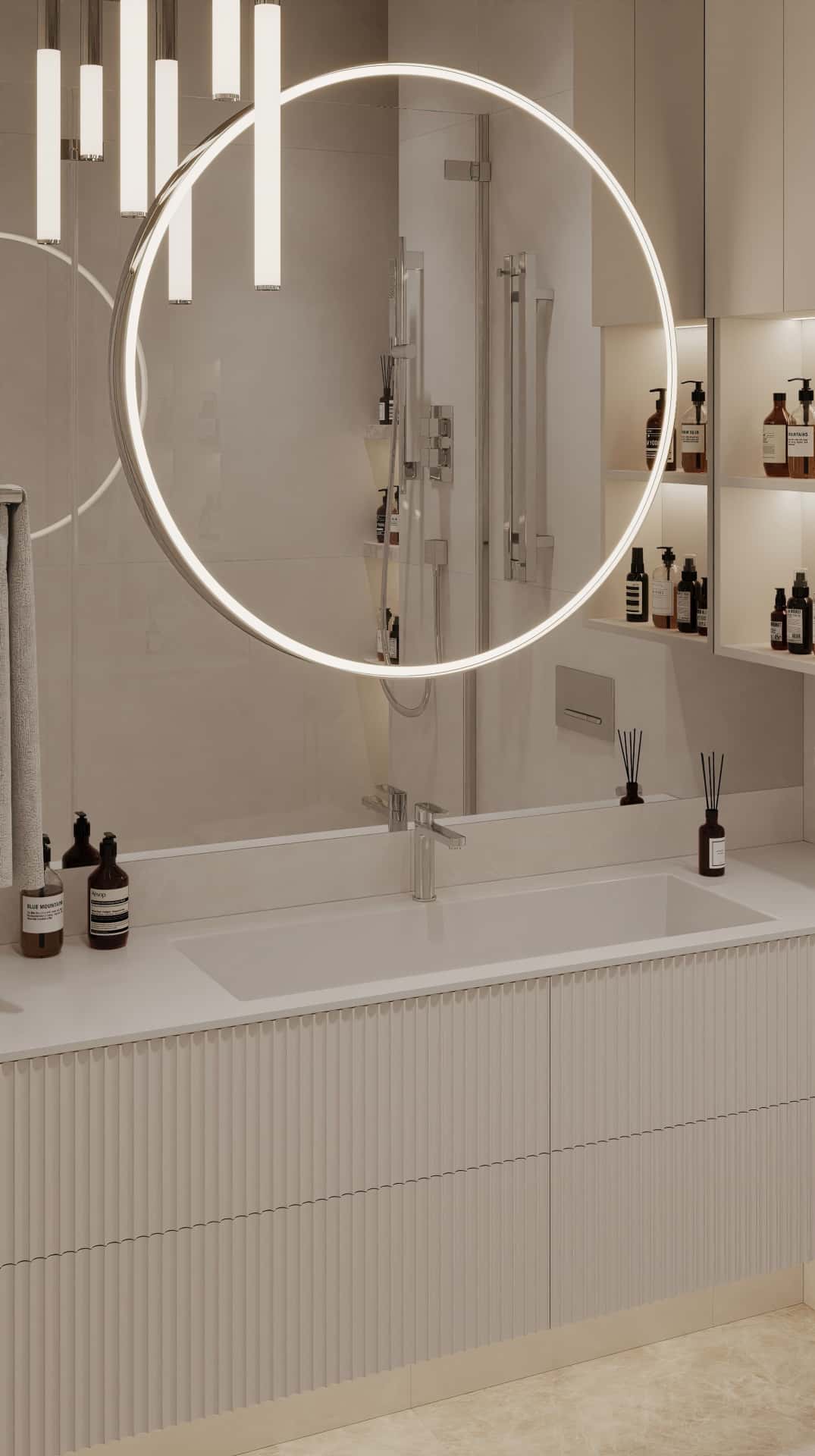 Дизайн и ремонт квартиры в ЖК Дом Достижение — Алгоритм комфорта, 64 м2. Санузел, фото 11