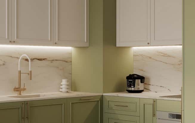 Дизайн и ремонт квартиры в ЖК Дом Достижение в стиле современная классика. Кухня-гостиная, фото 11