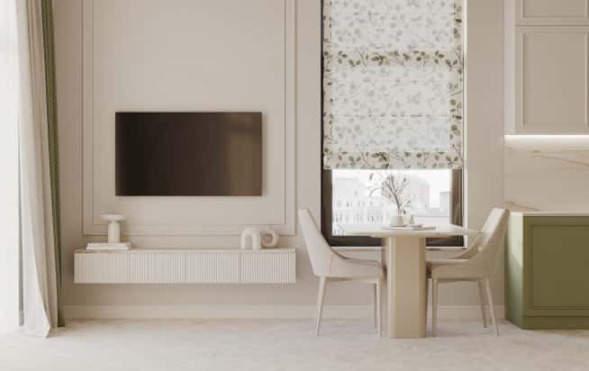 Дизайн и ремонт квартиры в ЖК Дом Достижение в стиле современная классика. Кухня-гостиная, фото 2