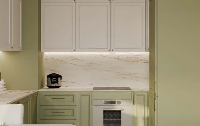 Дизайн и ремонт квартиры в ЖК Дом Достижение в стиле современная классика. Кухня-гостиная, фото 3