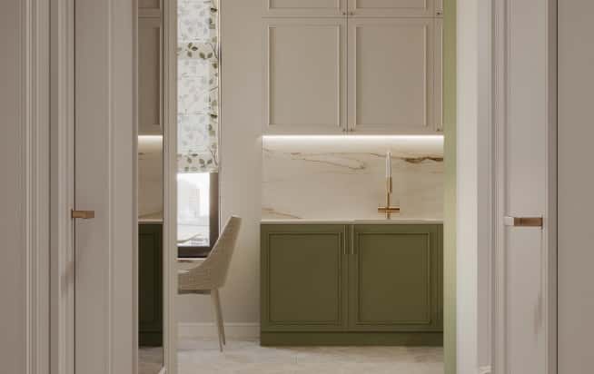 Дизайн и ремонт квартиры в ЖК Дом Достижение в стиле современная классика. Прихожая и коридор, фото 2