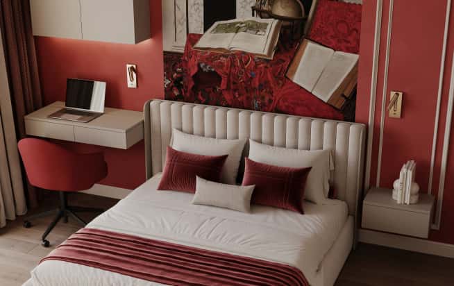 Дизайн и ремонт квартиры в ЖК Дом Достижение в стиле современная классика. Спальня, фото 2