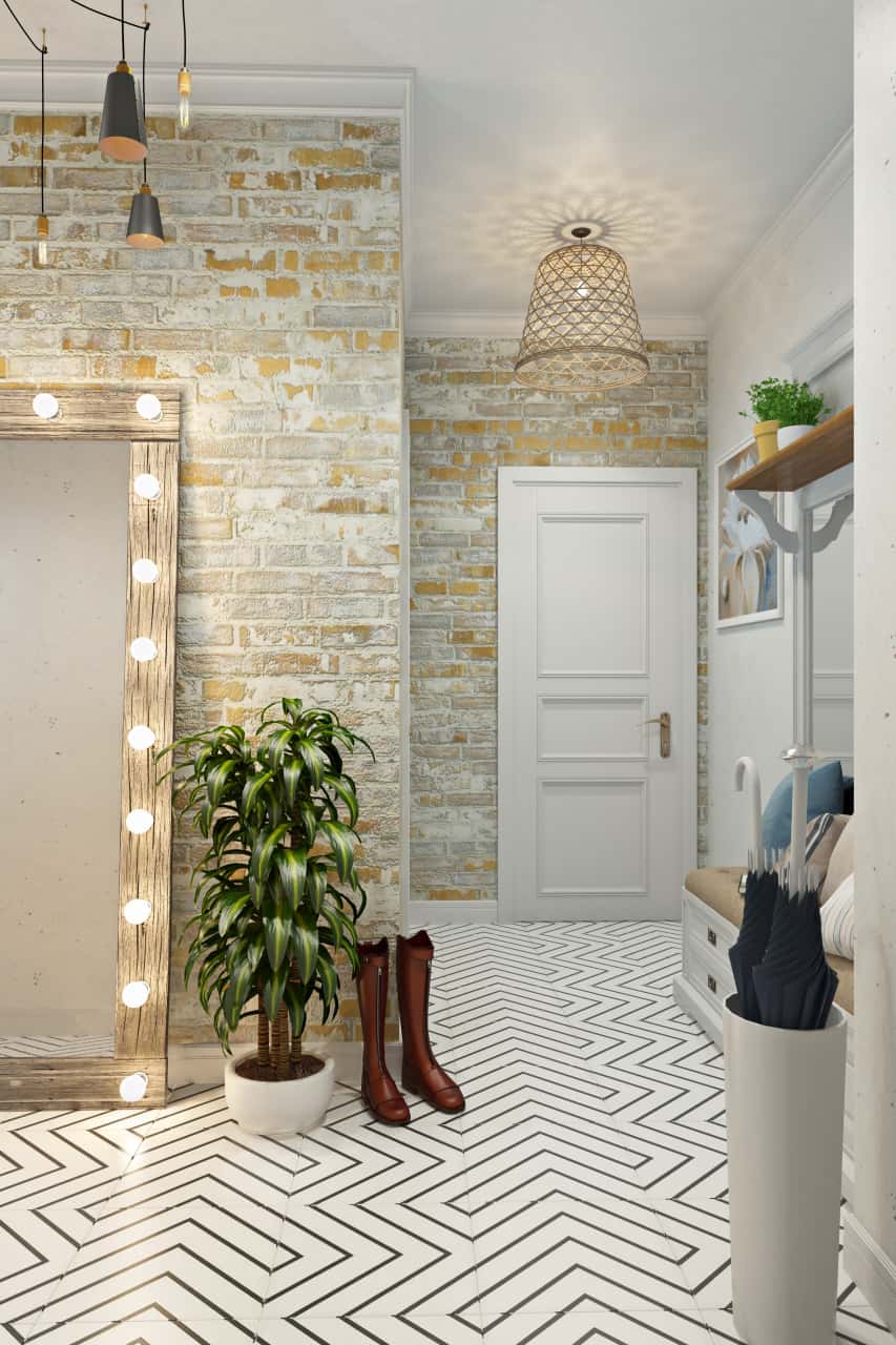 Керамогранит с геометричным рисунком