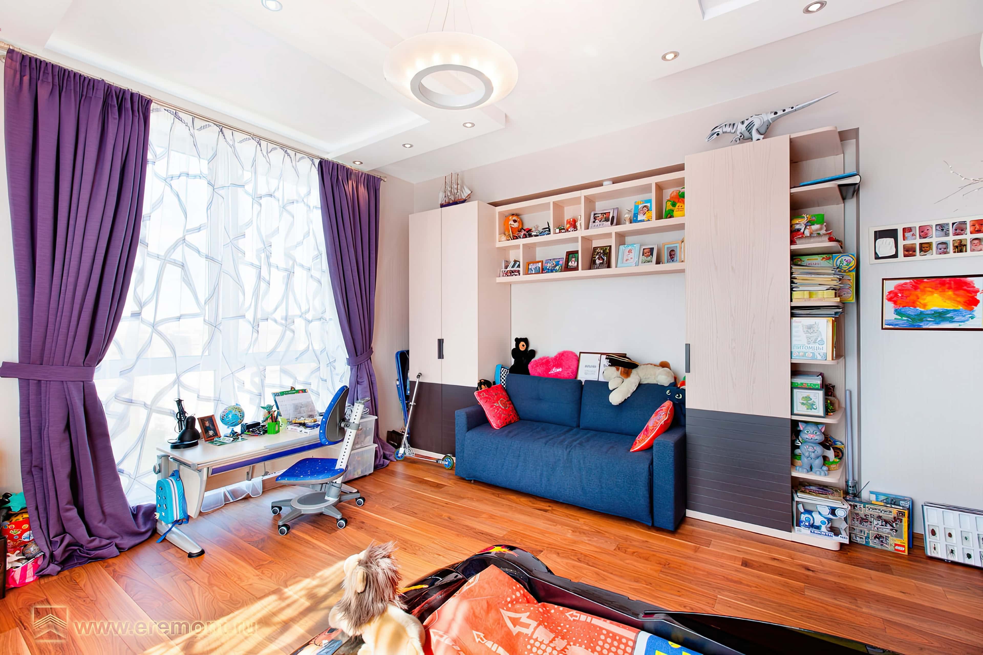 Оформление интерьера детской. Фото № 40966.