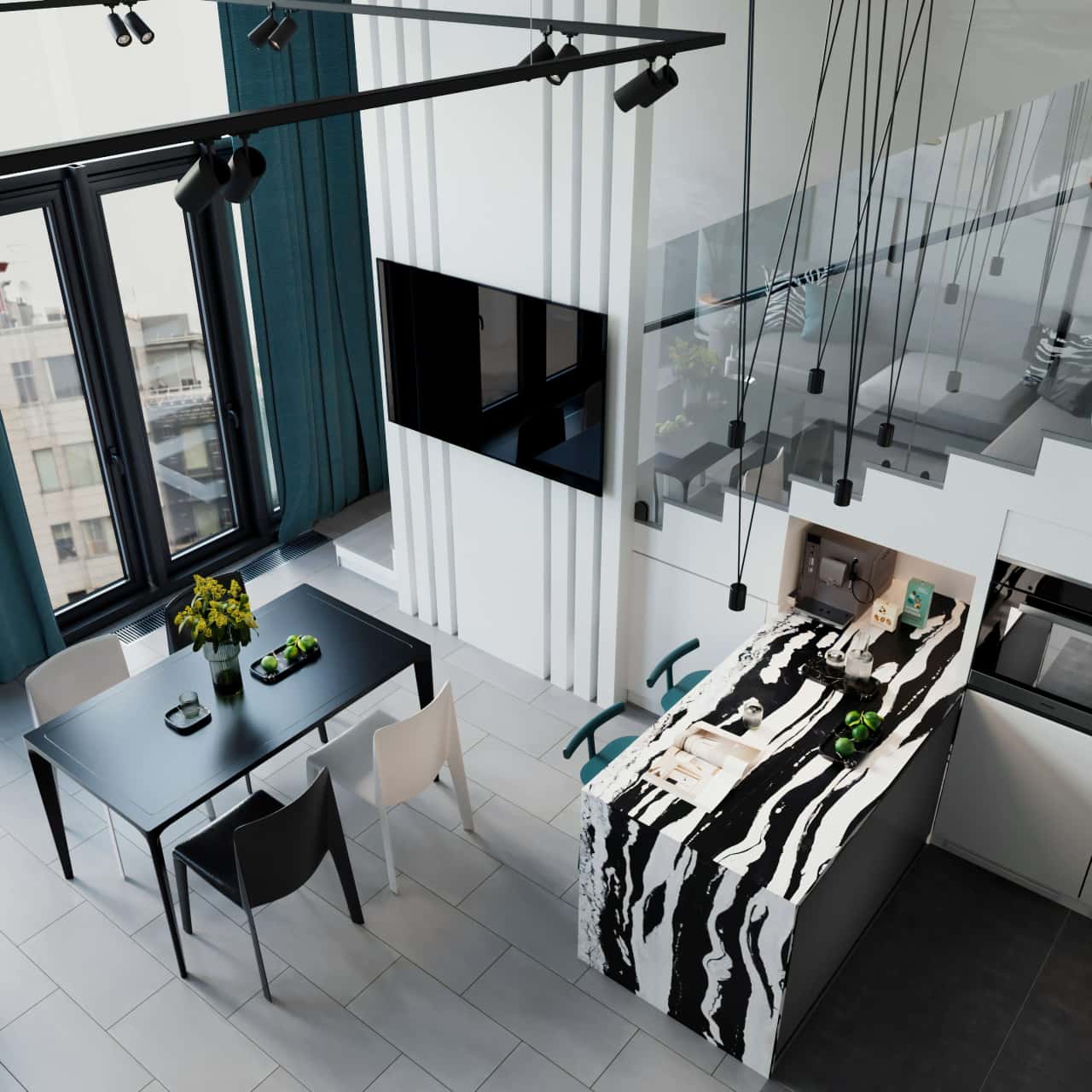 Вид со второго уровня