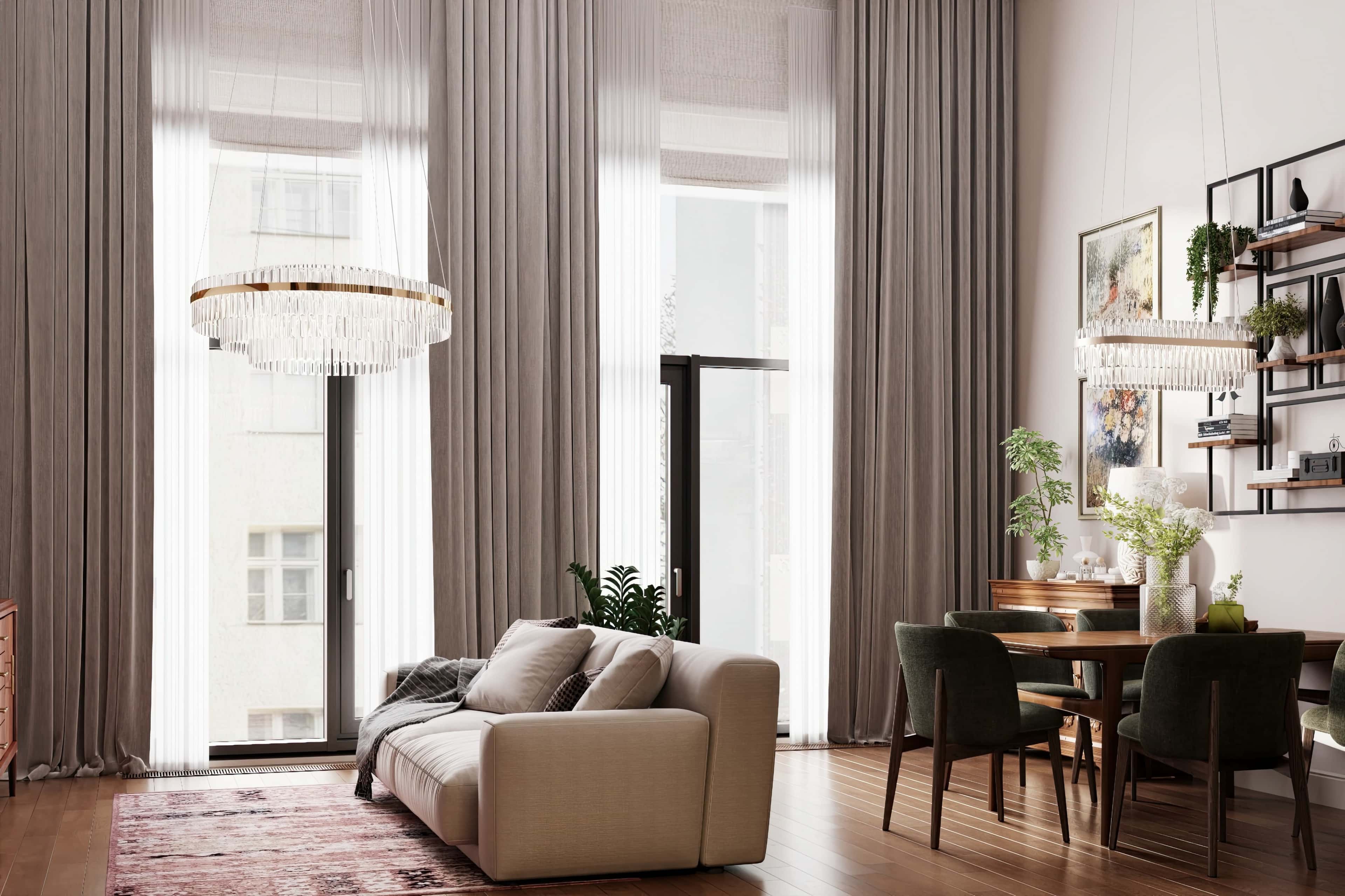 Оформление интерьера кухни-гостиной. Фото № 80652.