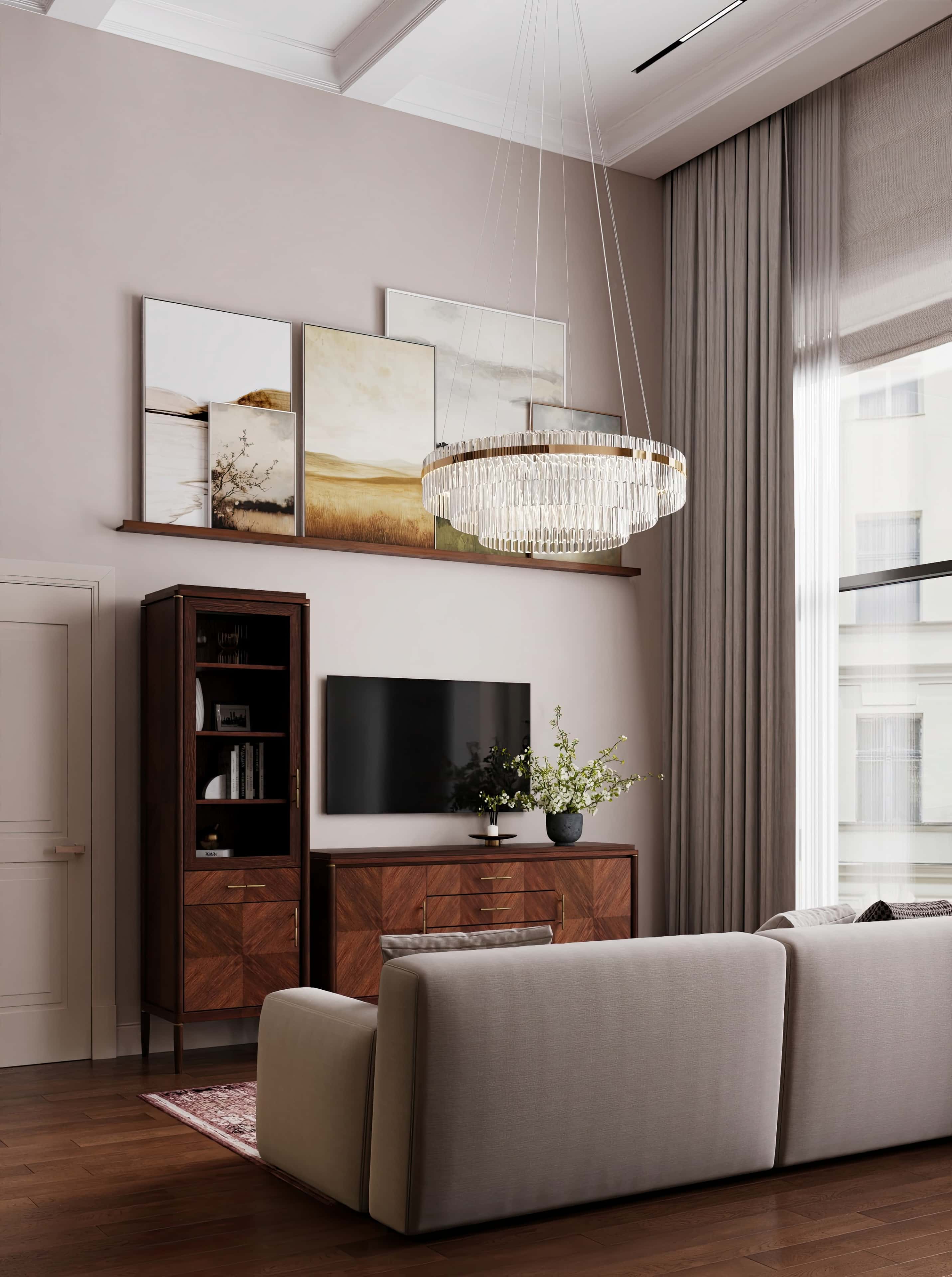 Оформление интерьера кухни-гостиной. Фото № 80651.