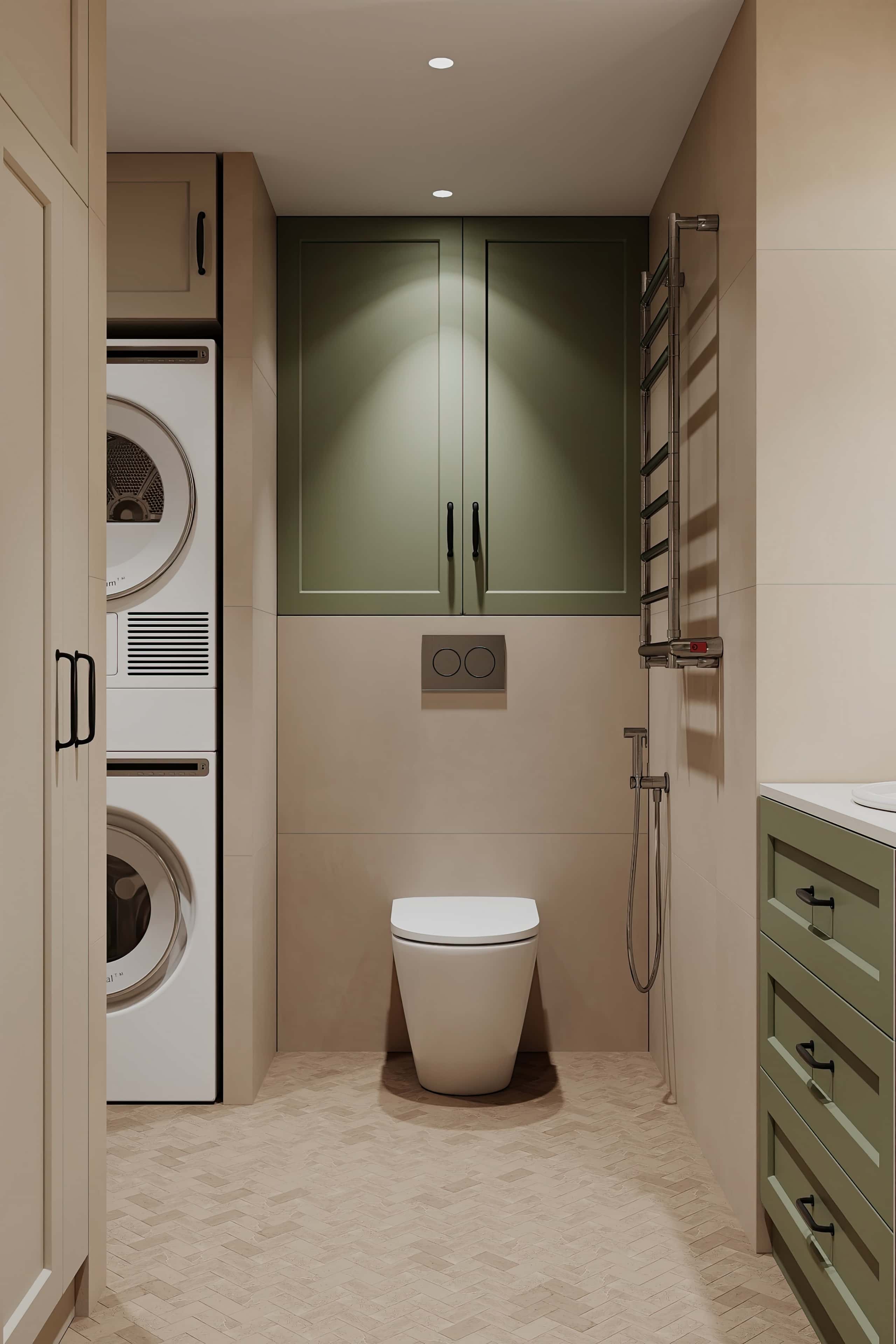 Оформление интерьера ванной комнаты. Фото № 80674.