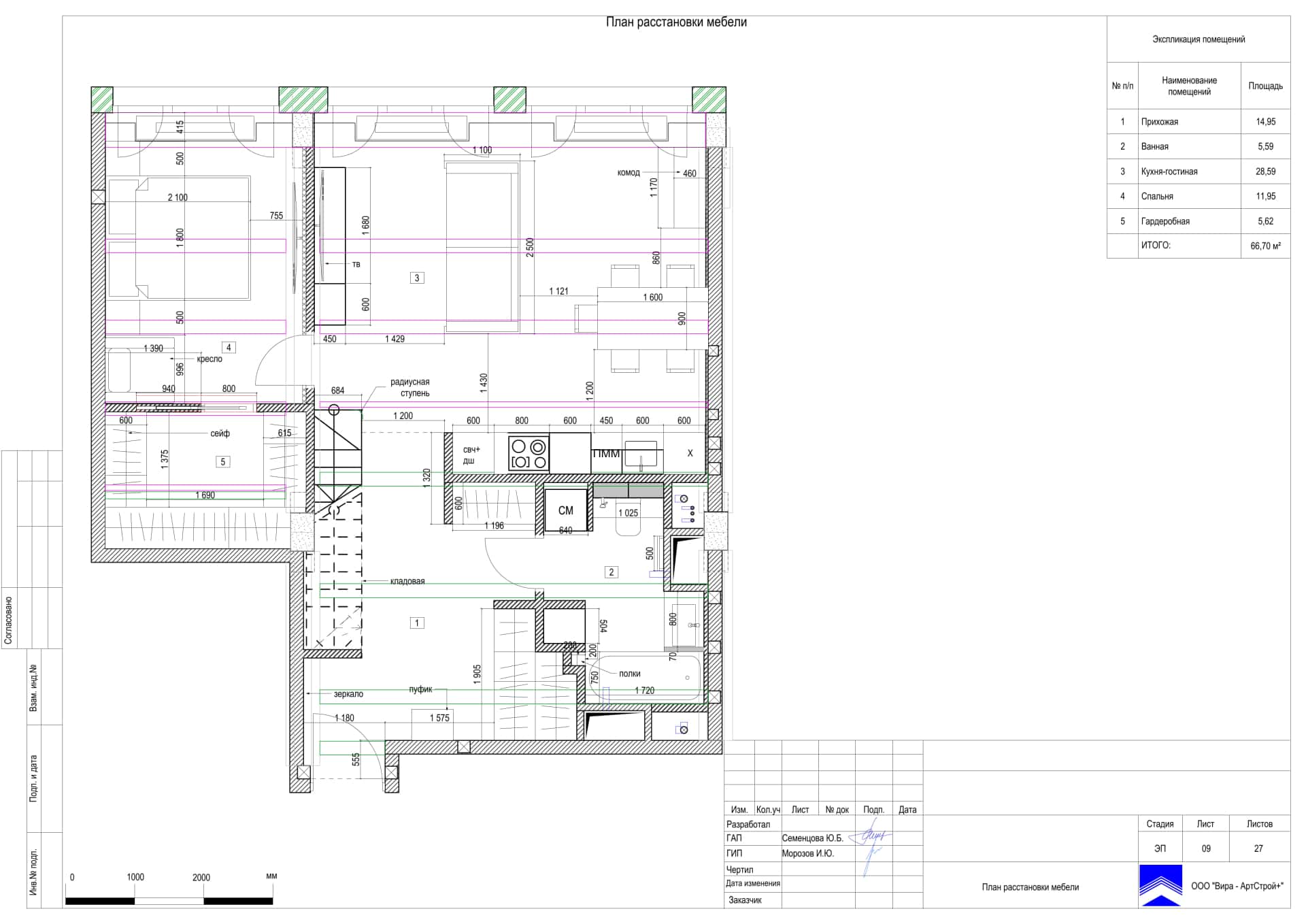 Дизайн и ремонт квартиры в ЖК Джаз — Квартира с мезонином, 89 м2. Планировка
